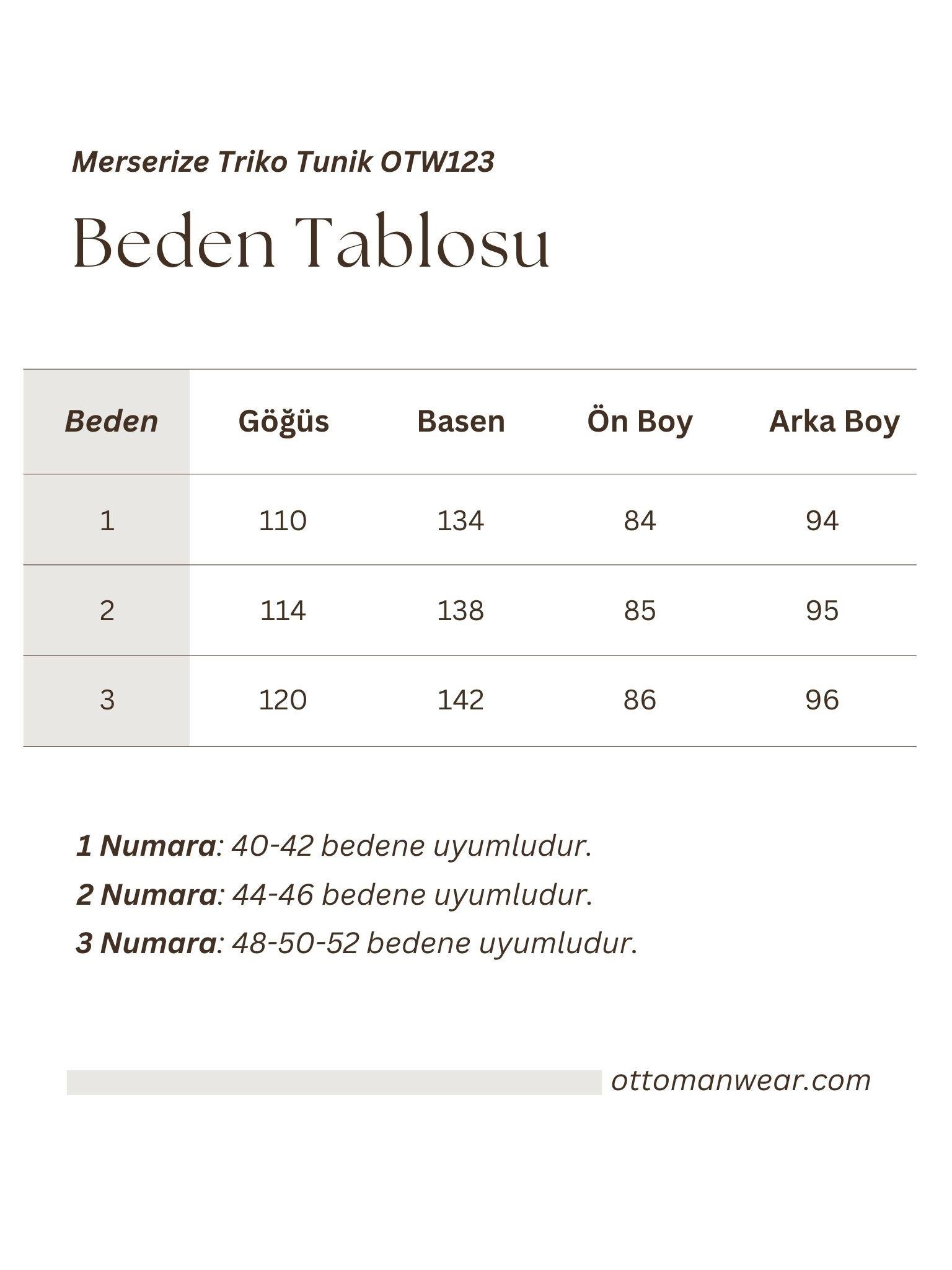 Merserize Triko Tunik Kırmızı OTW123