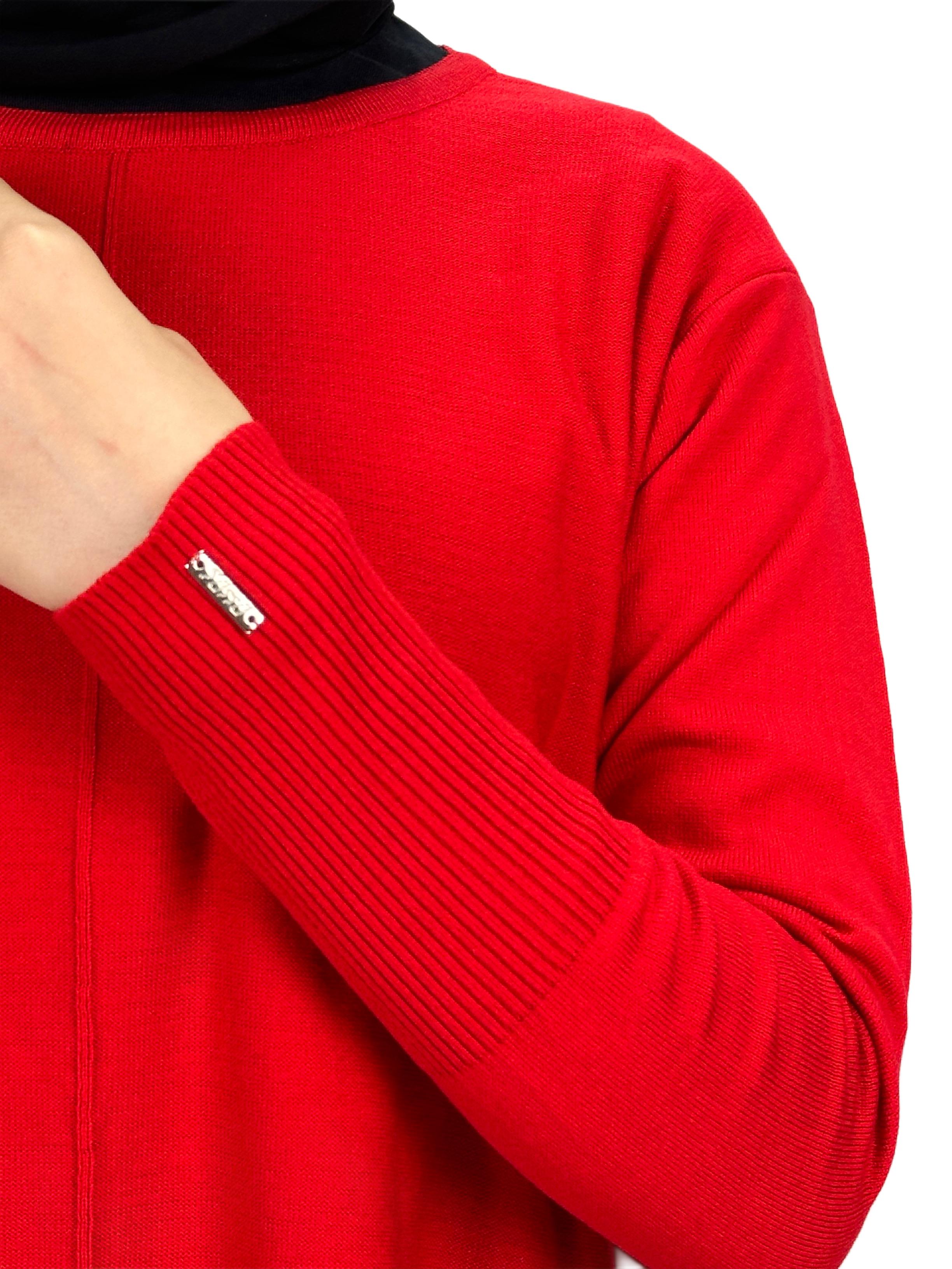 Merserize Triko Tunik Kırmızı OTW123