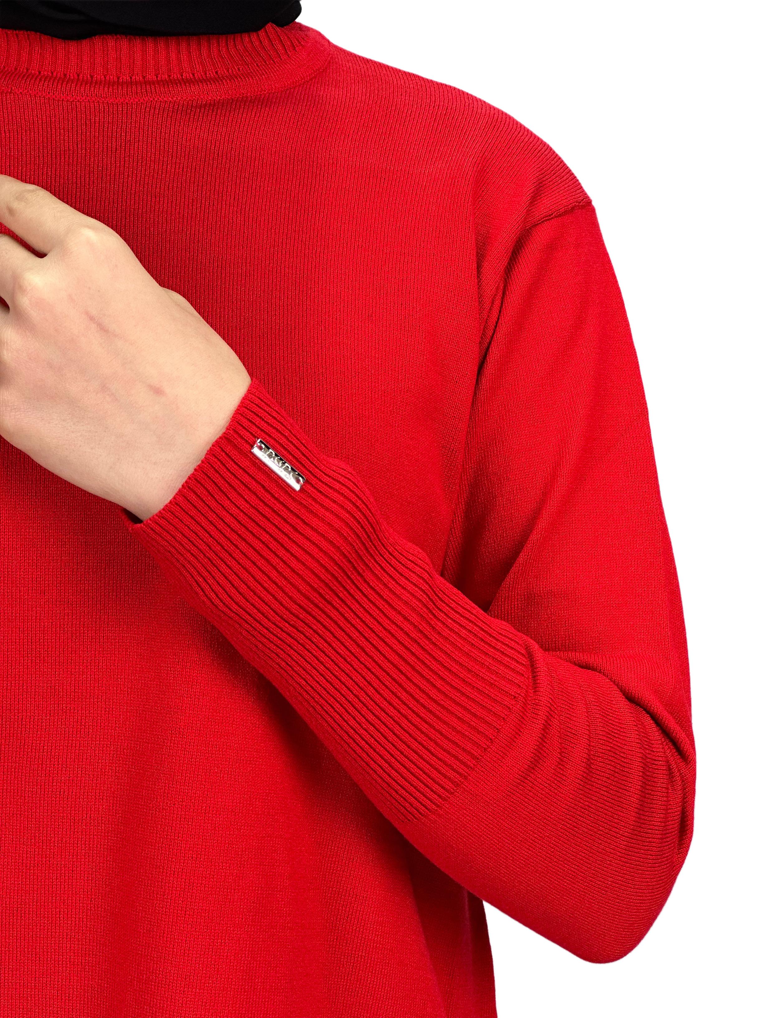 Merserize Triko Tunik Kırmızı OTW884