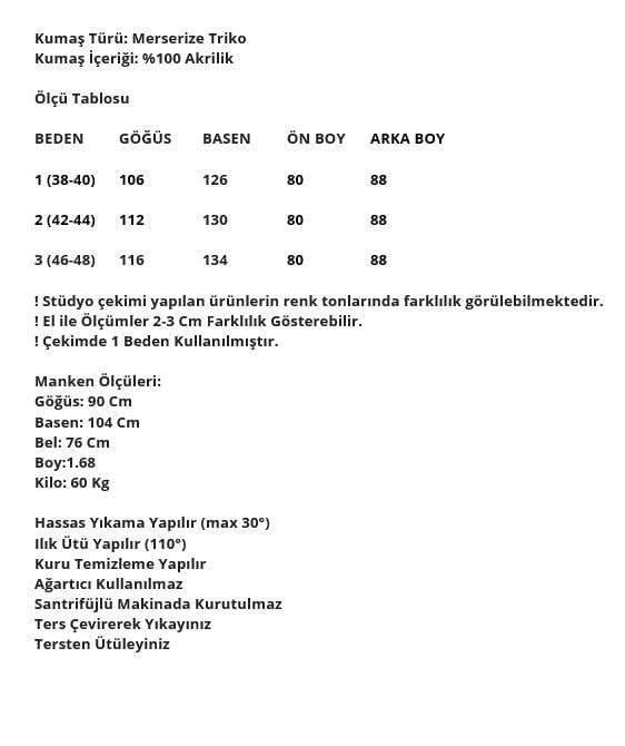 Merserize Triko Tunik Krem OTW884
