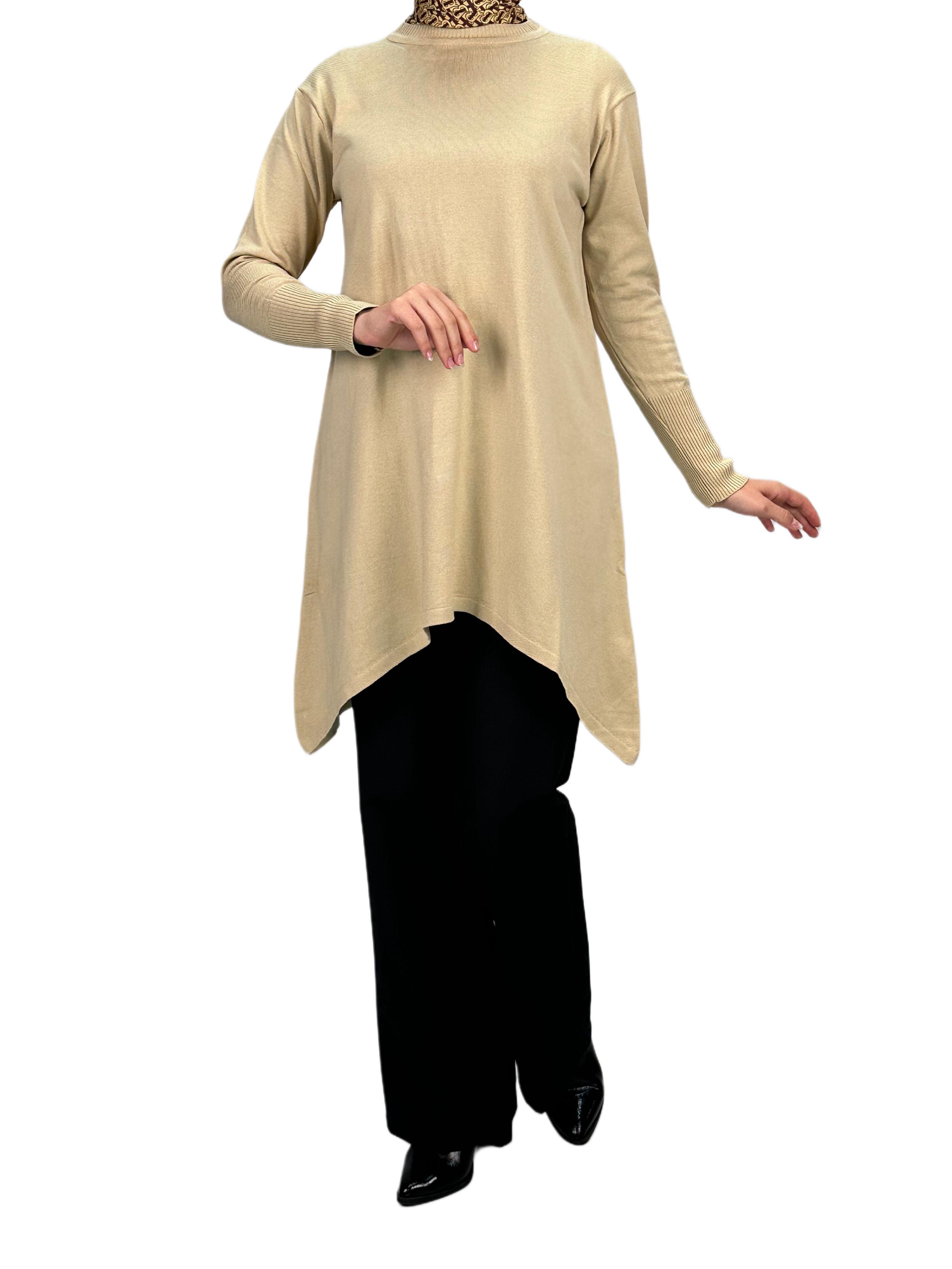 Merserize Triko Tunik Krem OTW884