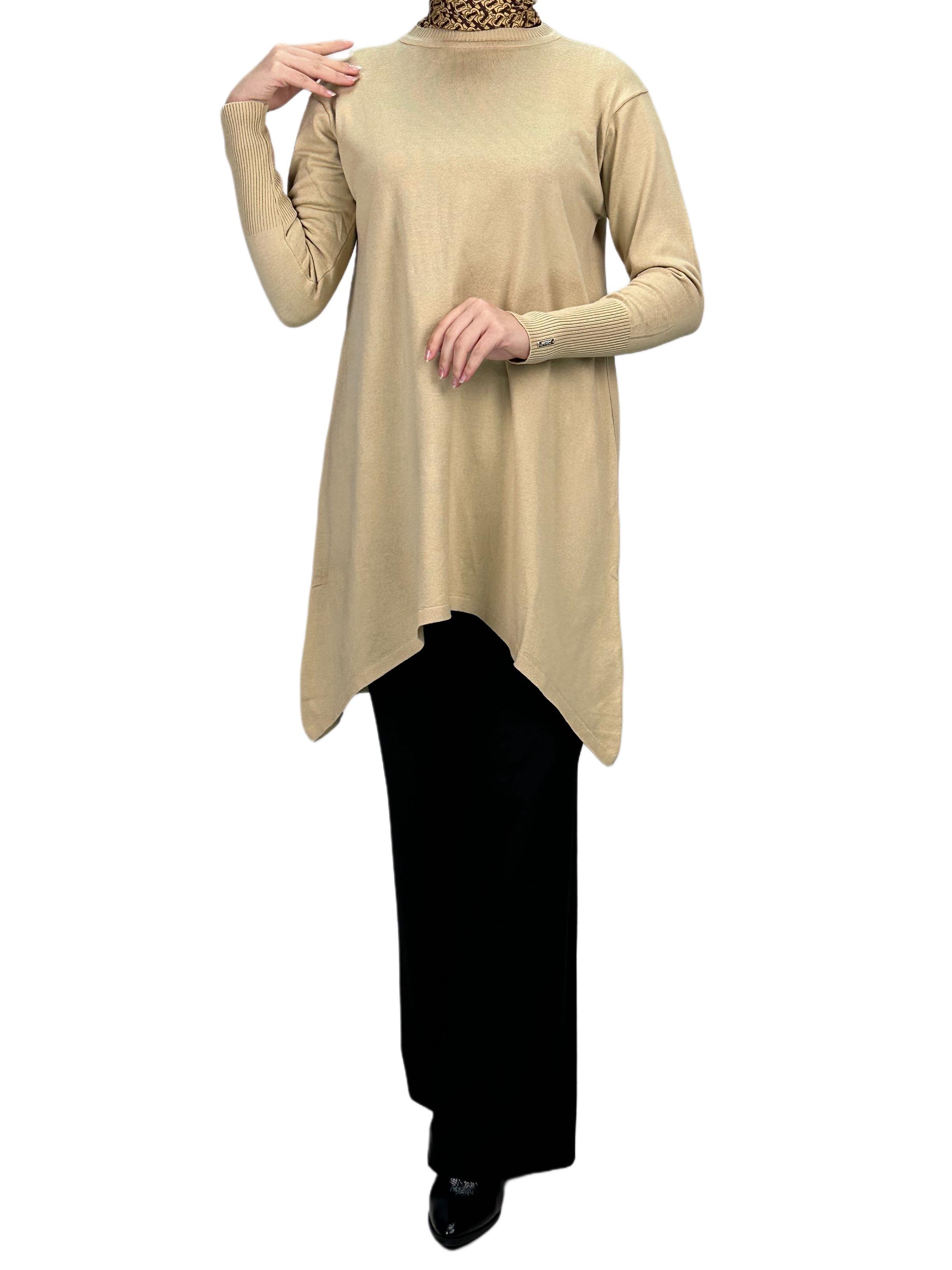 Merserize Triko Tunik Krem OTW884