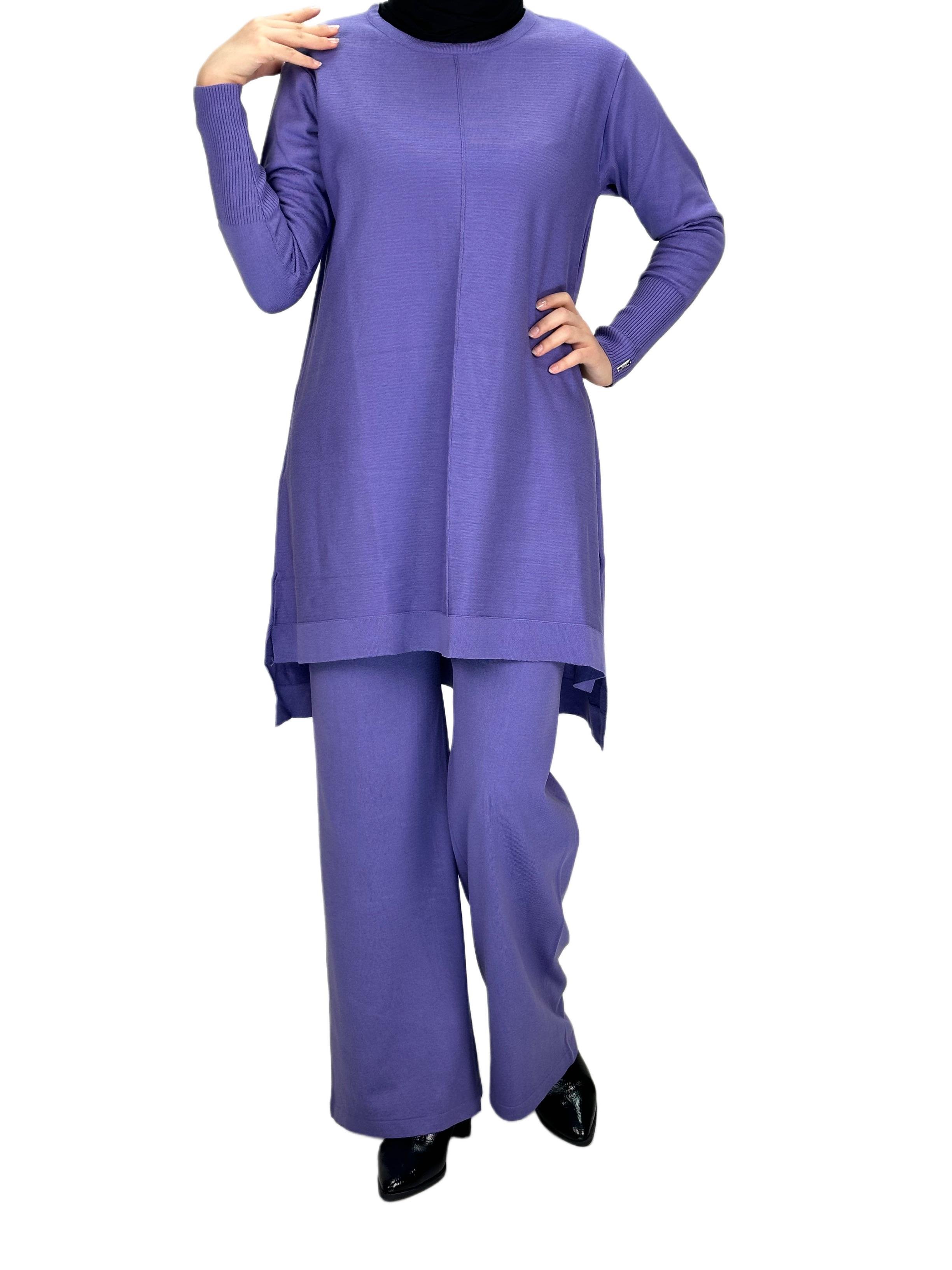 Merserize Triko Tunik Mor OTW123