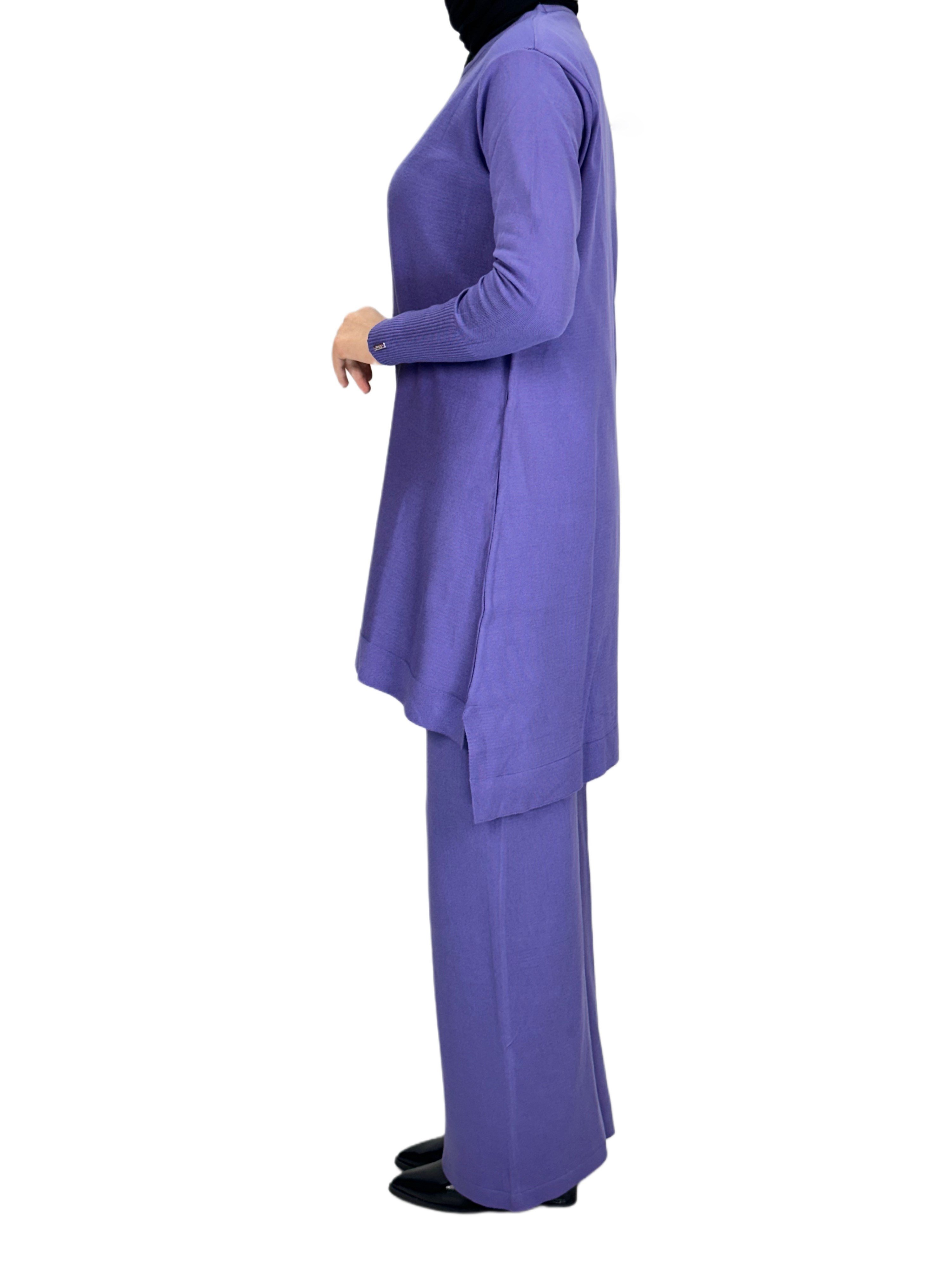 Merserize Triko Tunik Mor OTW123