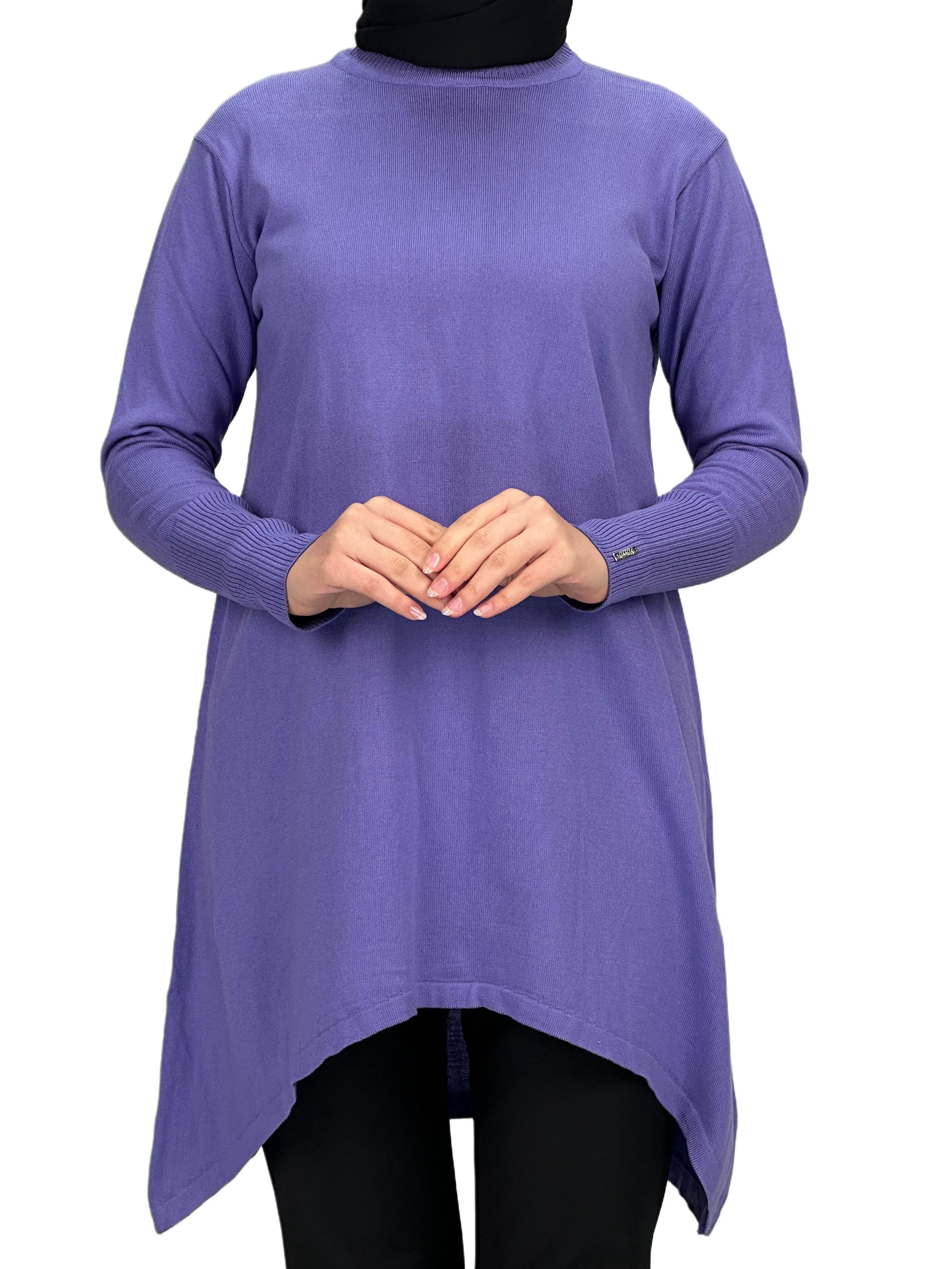 Merserize Triko Tunik Mor OTW884