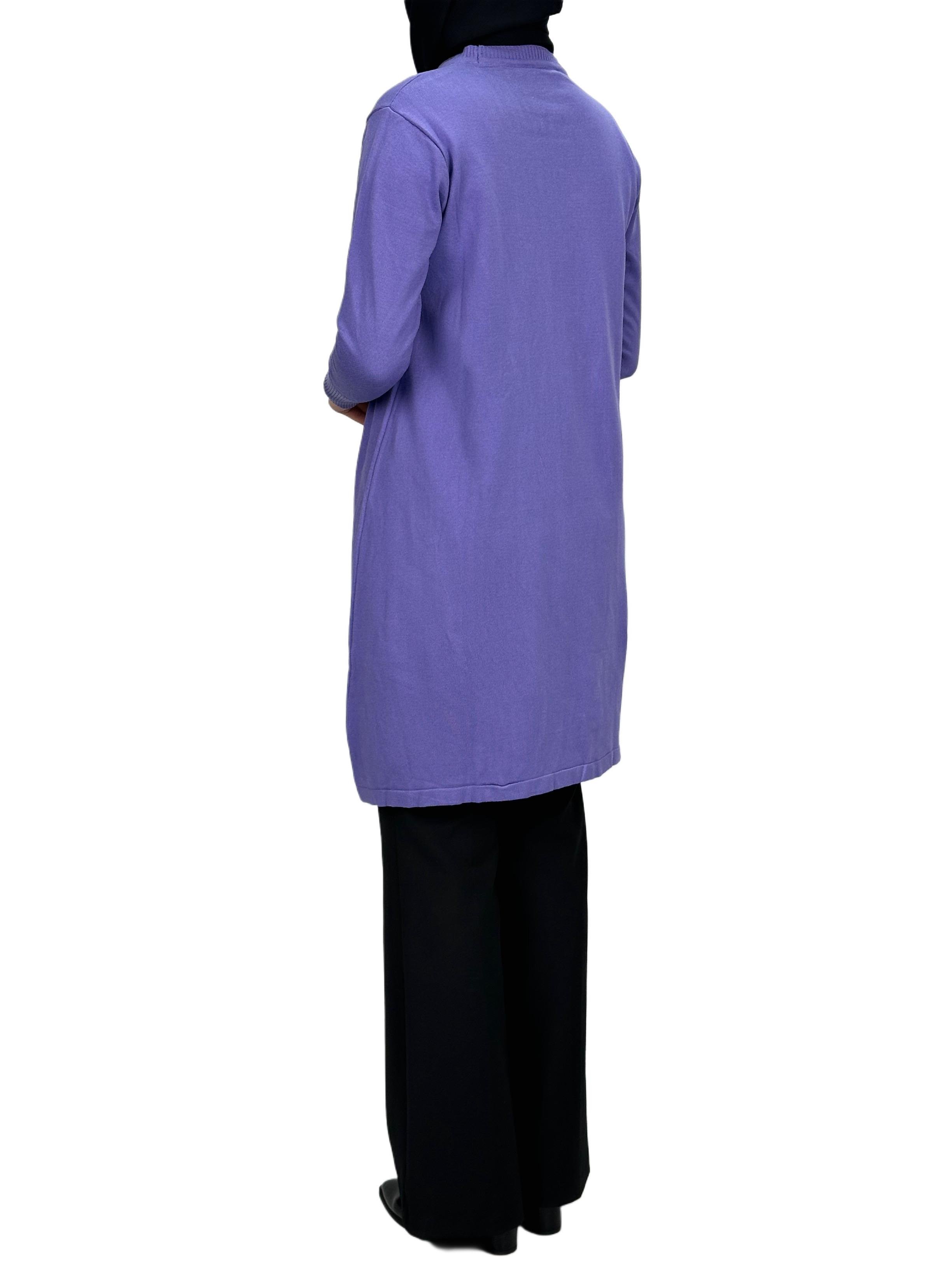 Merserize Triko Tunik Mor OTW884