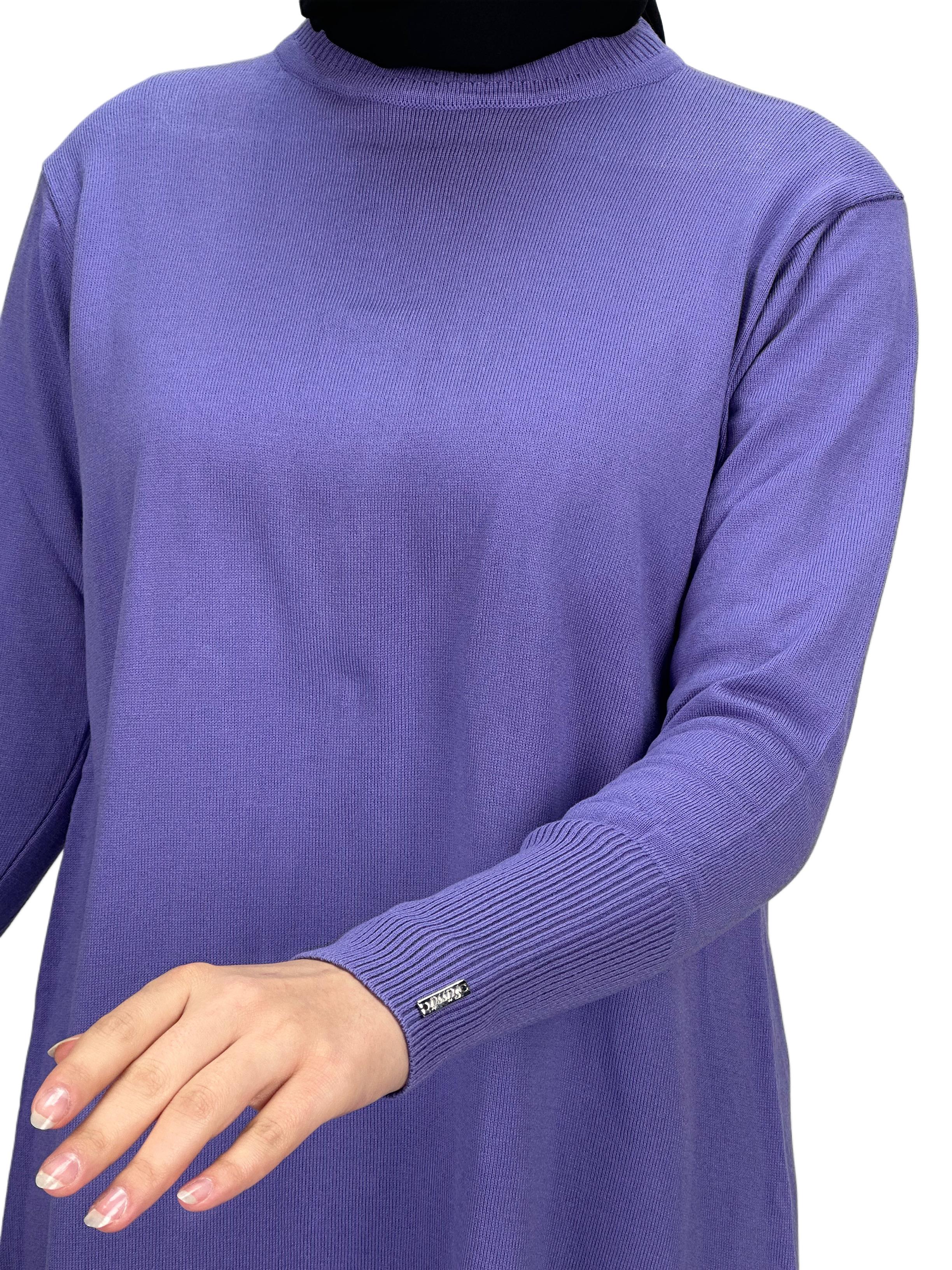 Merserize Triko Tunik Mor OTW884