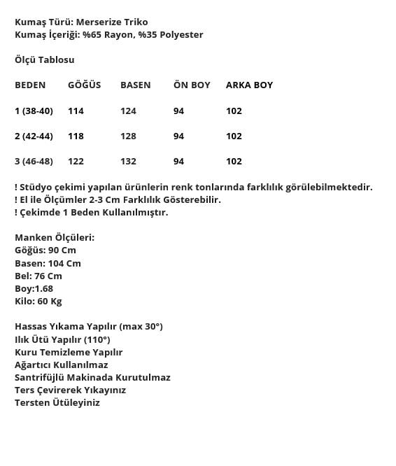 Merserize Triko Tunik Siyah OTW121
