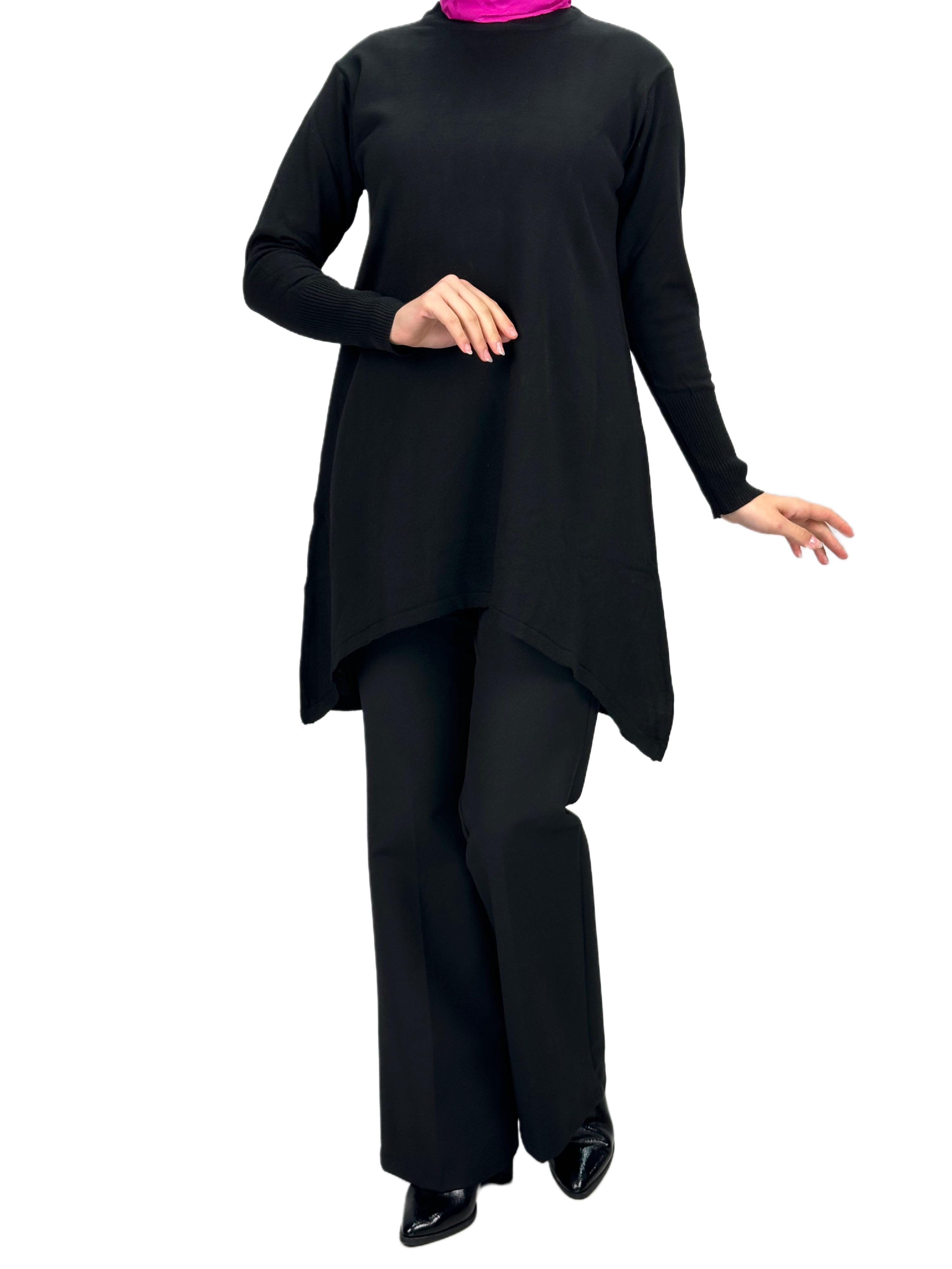 Merserize Triko Tunik Siyah OTW884