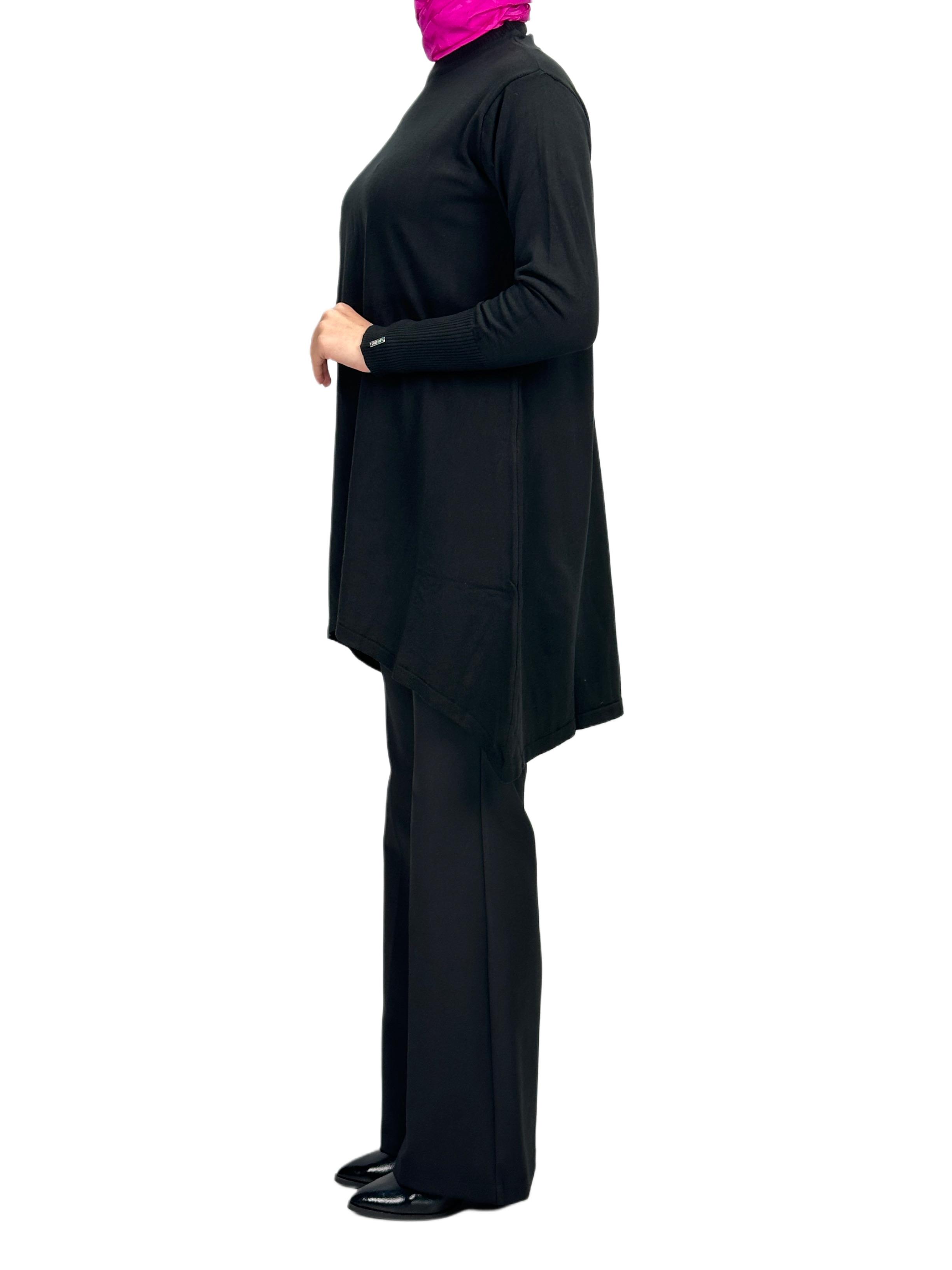 Merserize Triko Tunik Siyah OTW884