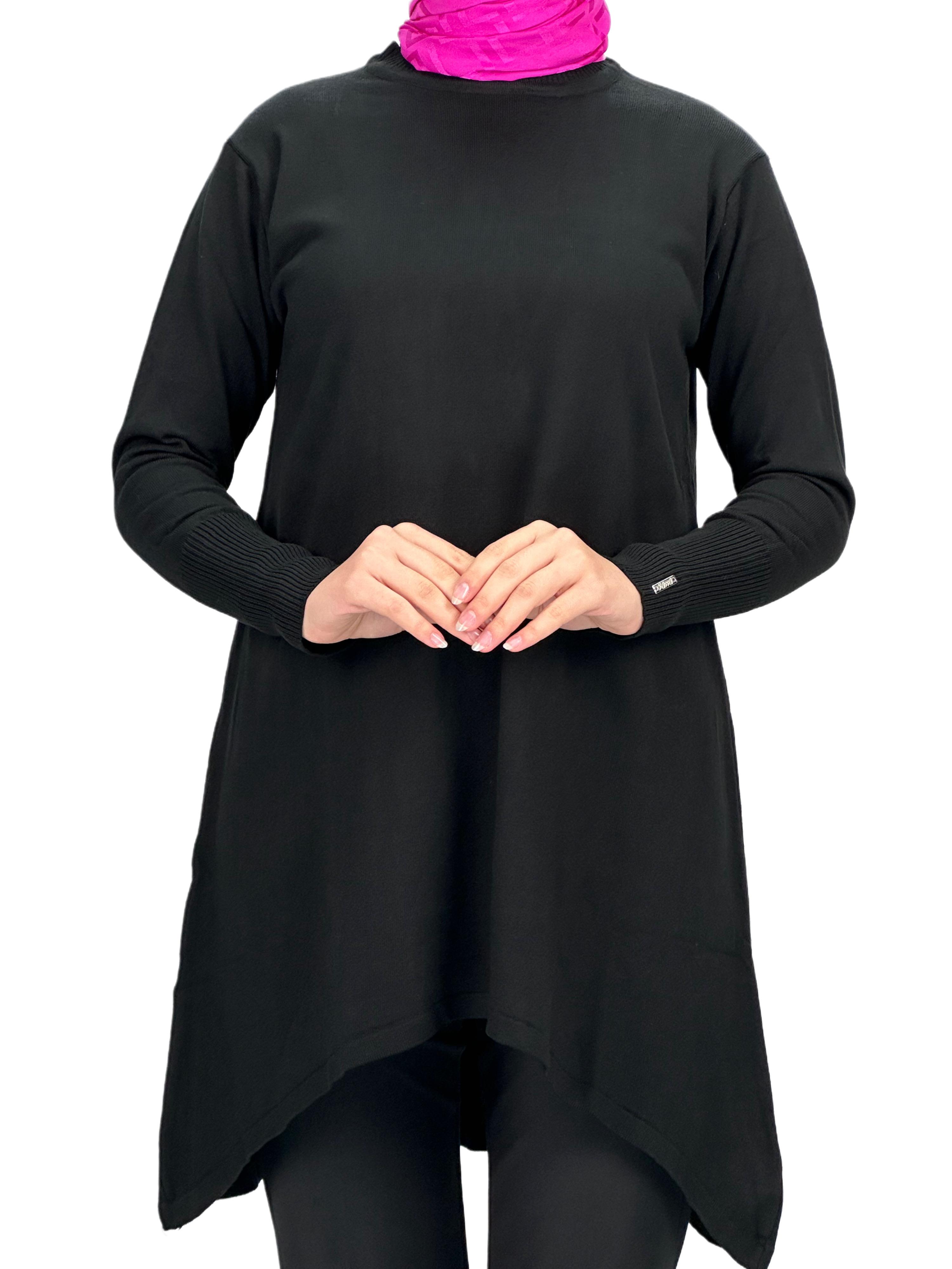 Merserize Triko Tunik Siyah OTW884