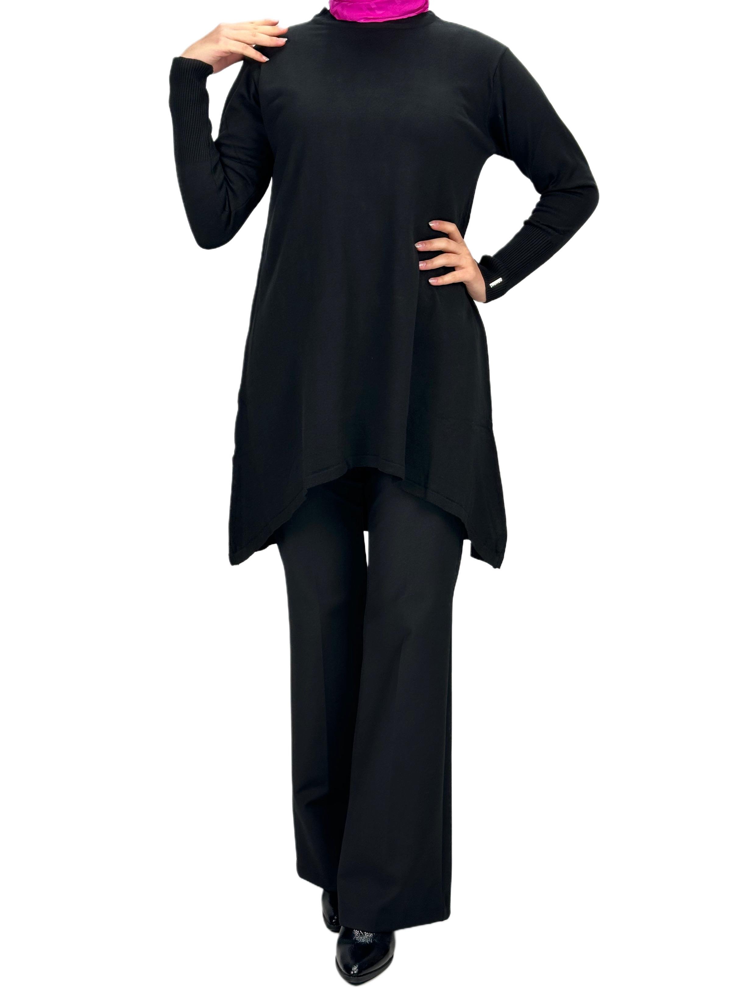 Merserize Triko Tunik Siyah OTW884