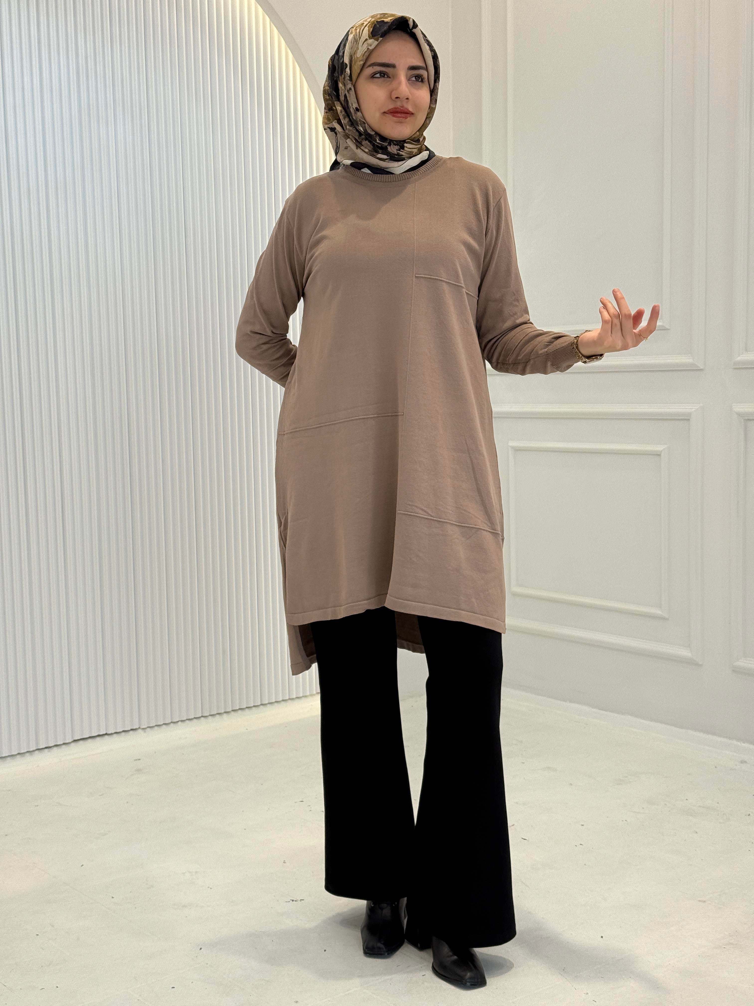 Merserize Triko Tunik Vizon OTW130