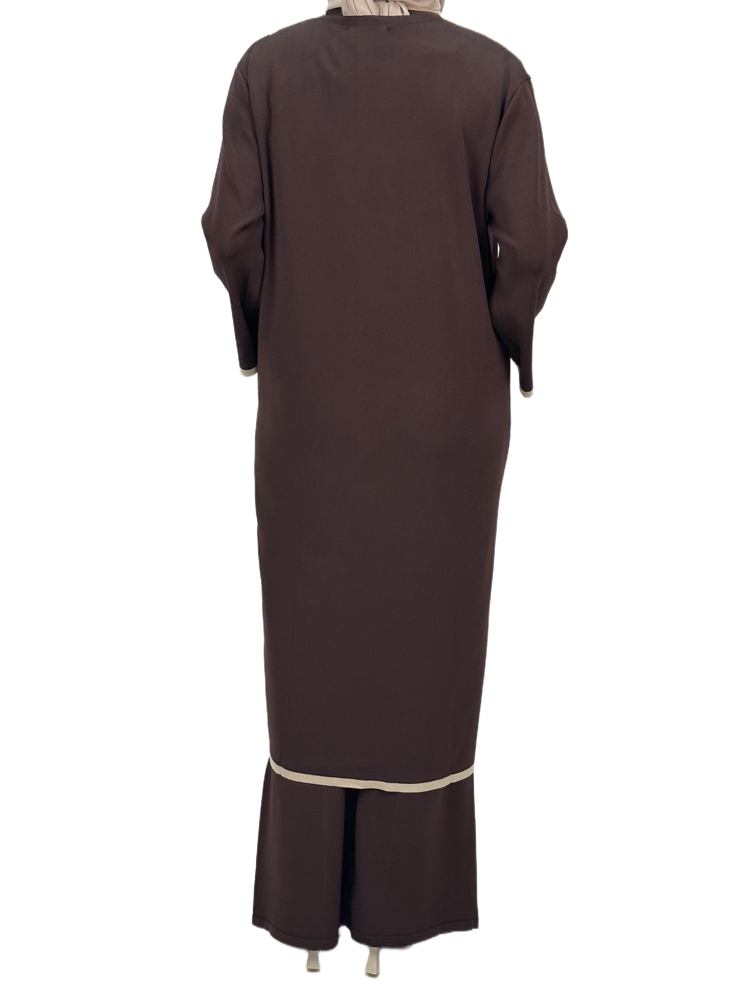 Merserize Triko Üçlü Takım Kahve OTW2918