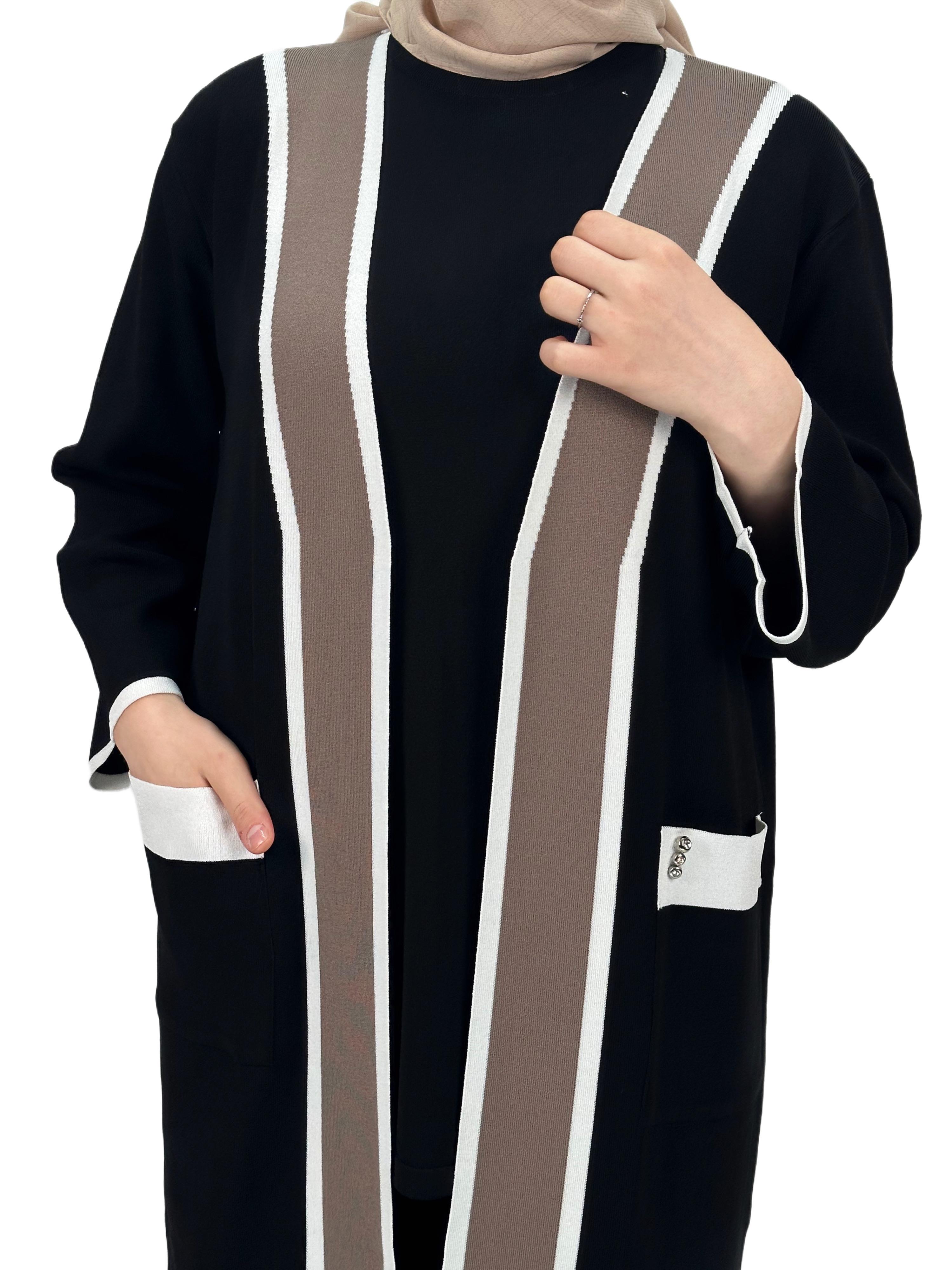 Merserize Triko Üçlü Takım Siyah OTW2918