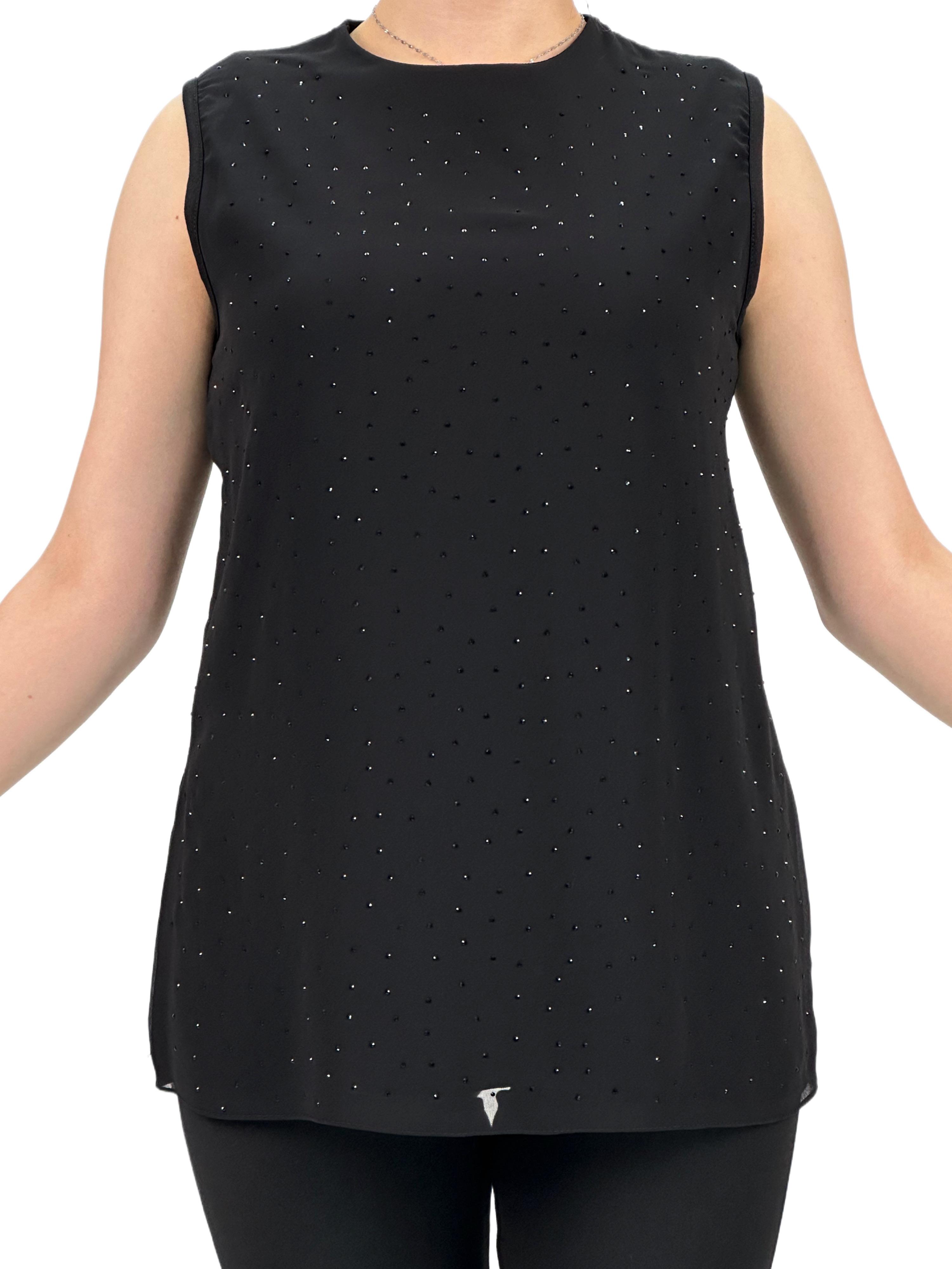 Önü Şifon Arkası Penye Kısa İçlik Siyah OTW404