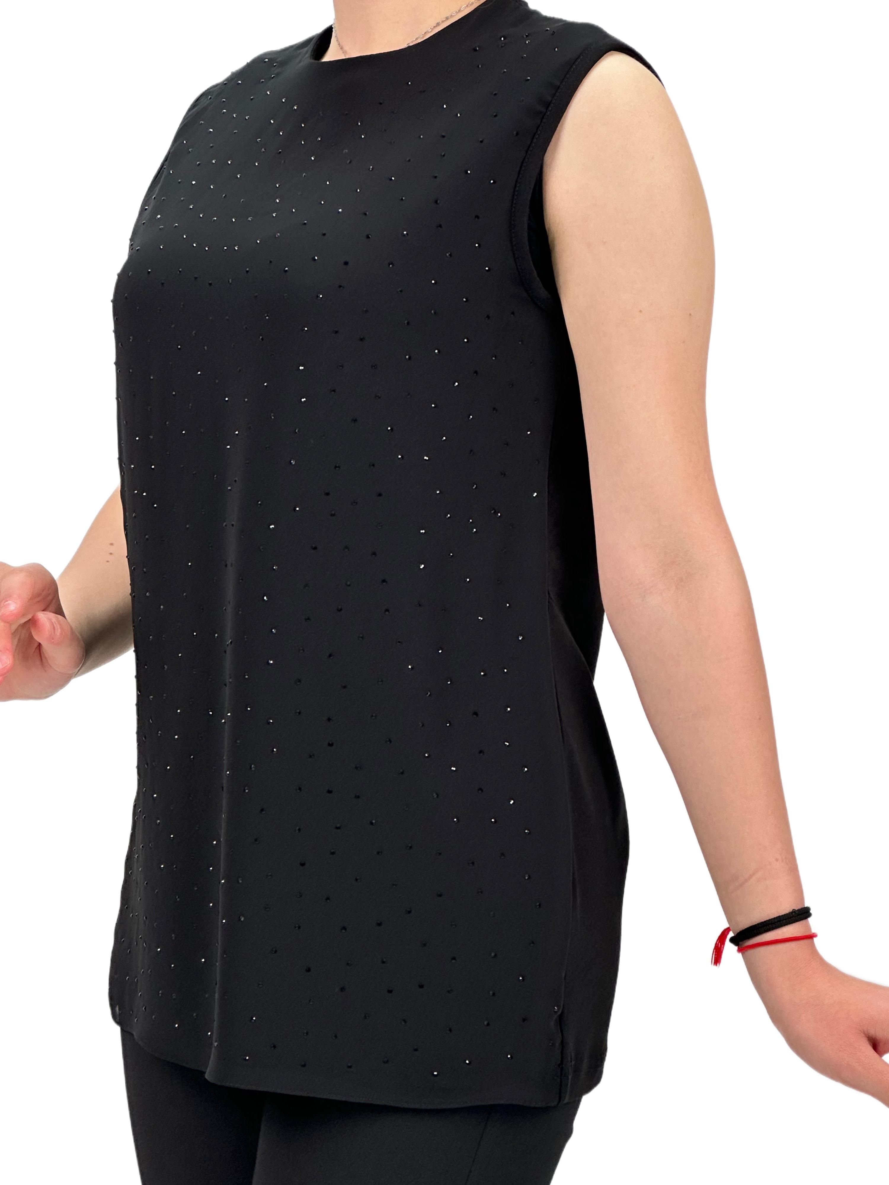 Önü Şifon Arkası Penye Kısa İçlik Siyah OTW404