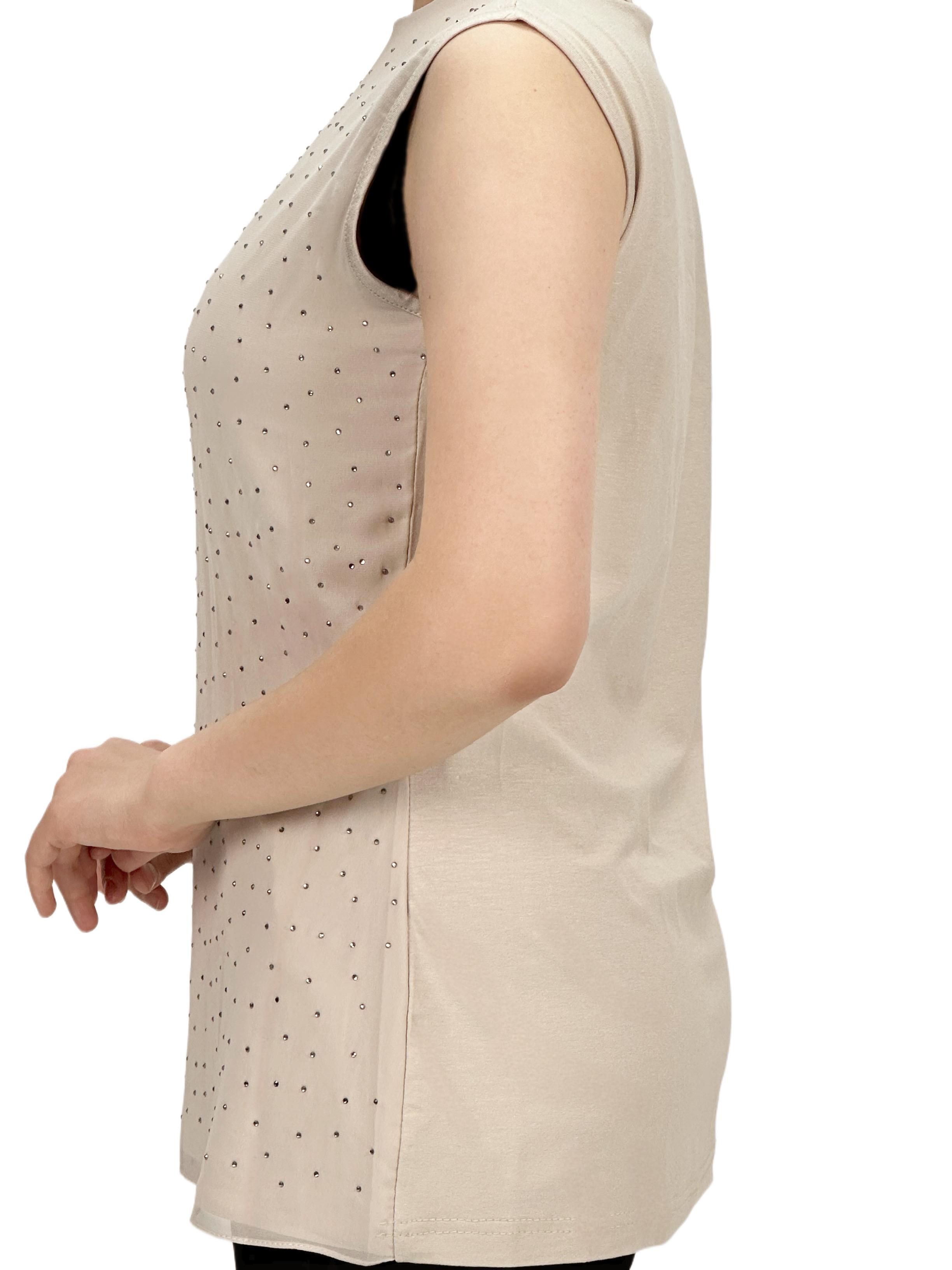 Önü Şifon Arkası Penye Kısa İçlik Taş OTW404