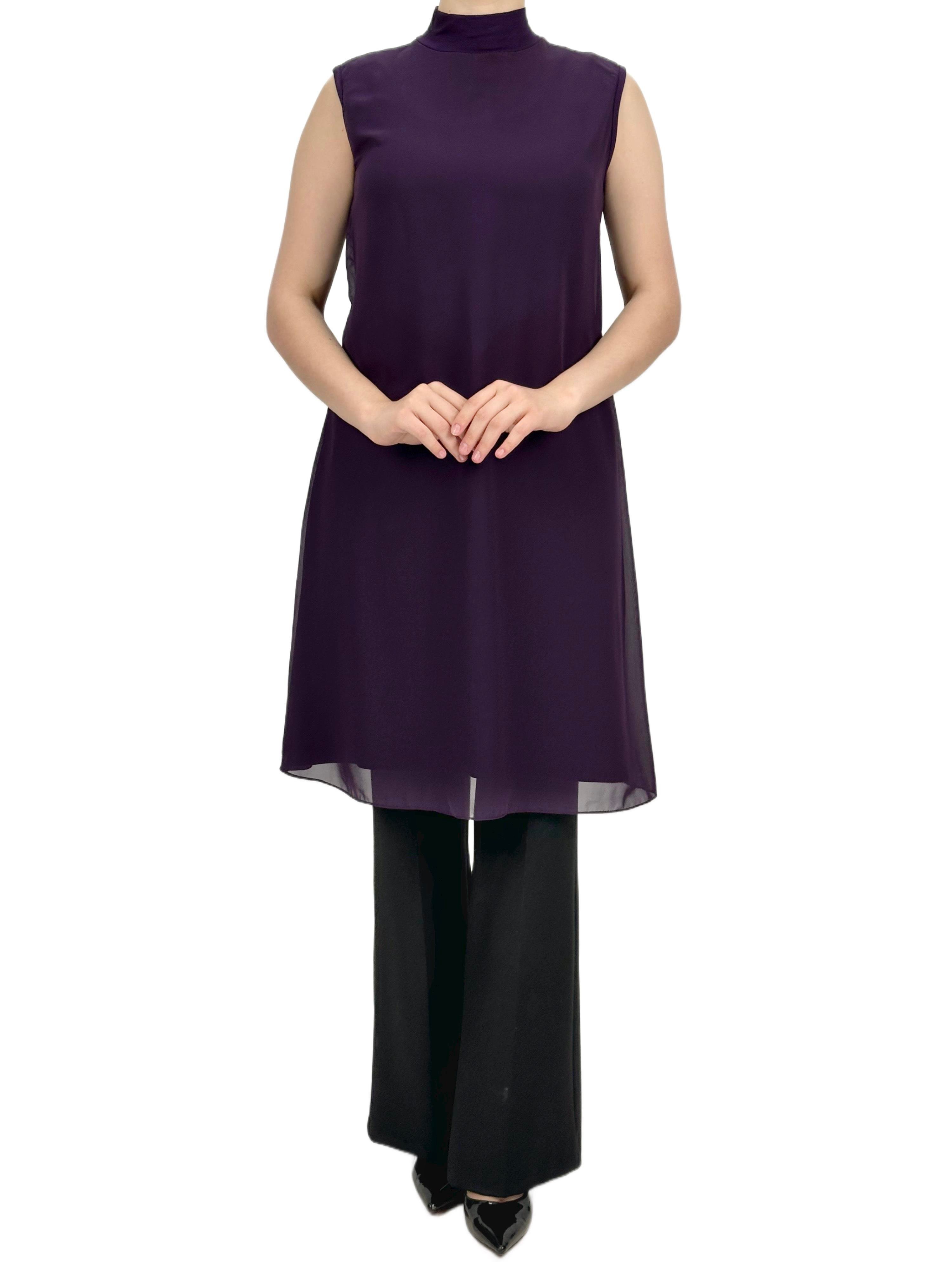 Önü Şifon İçlik Mor OTW8831-772