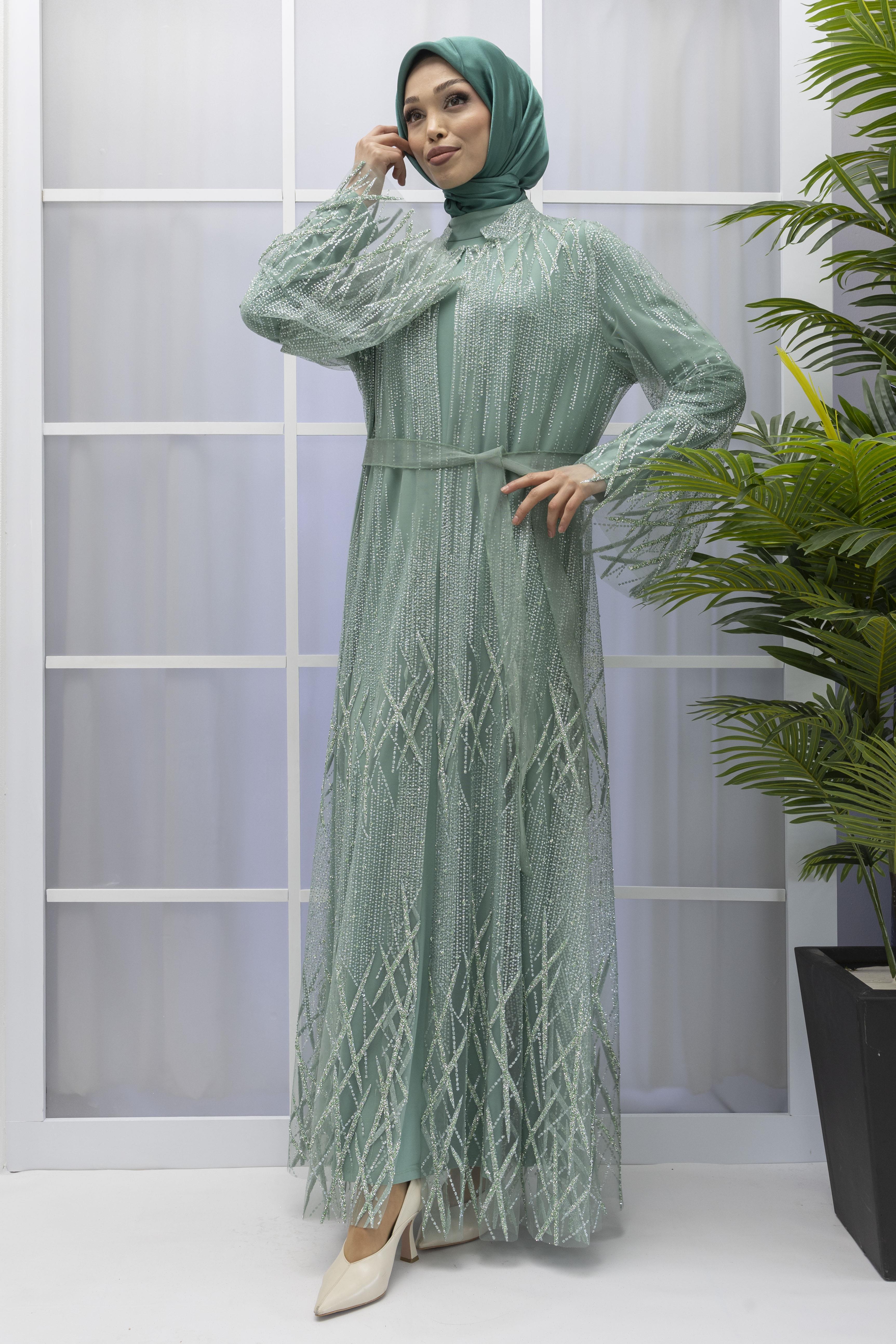 ORHAN STORE ABAYA TAKIM Mint OTW2183