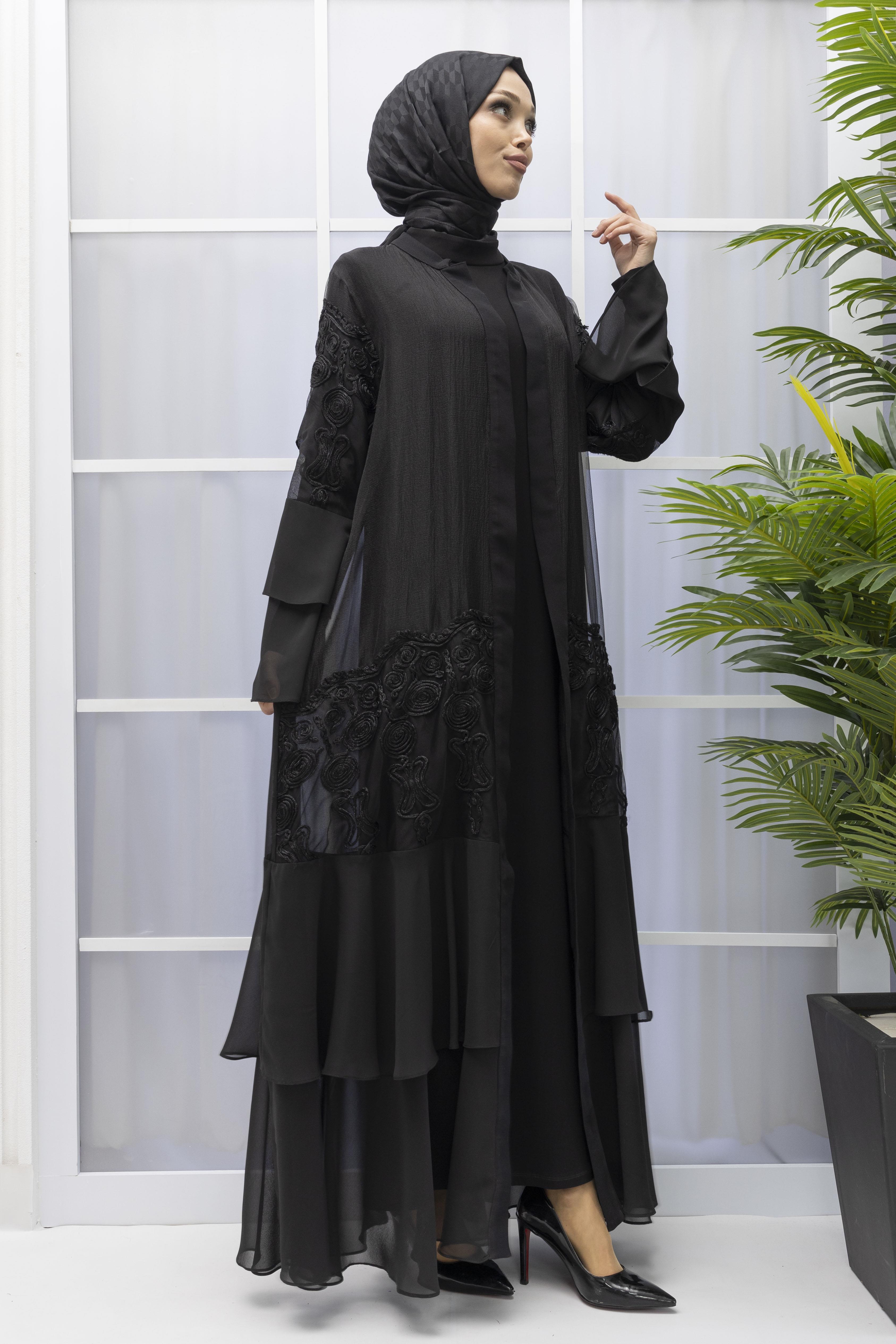 ORHAN STORE ABAYA TAKIM Siyah OTW1990