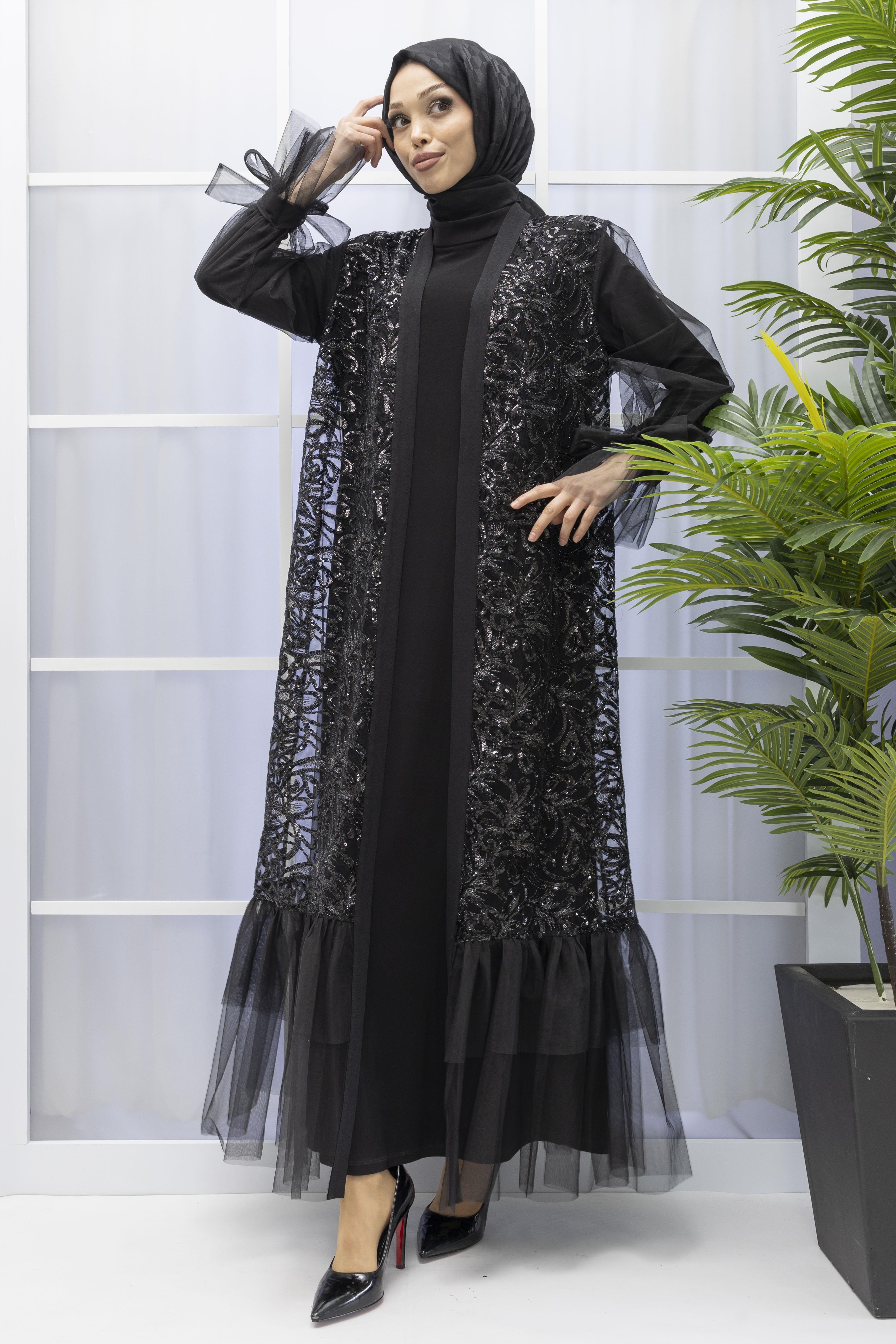 ORHAN STORE ABAYALI TAKIM Siyah OTW2374