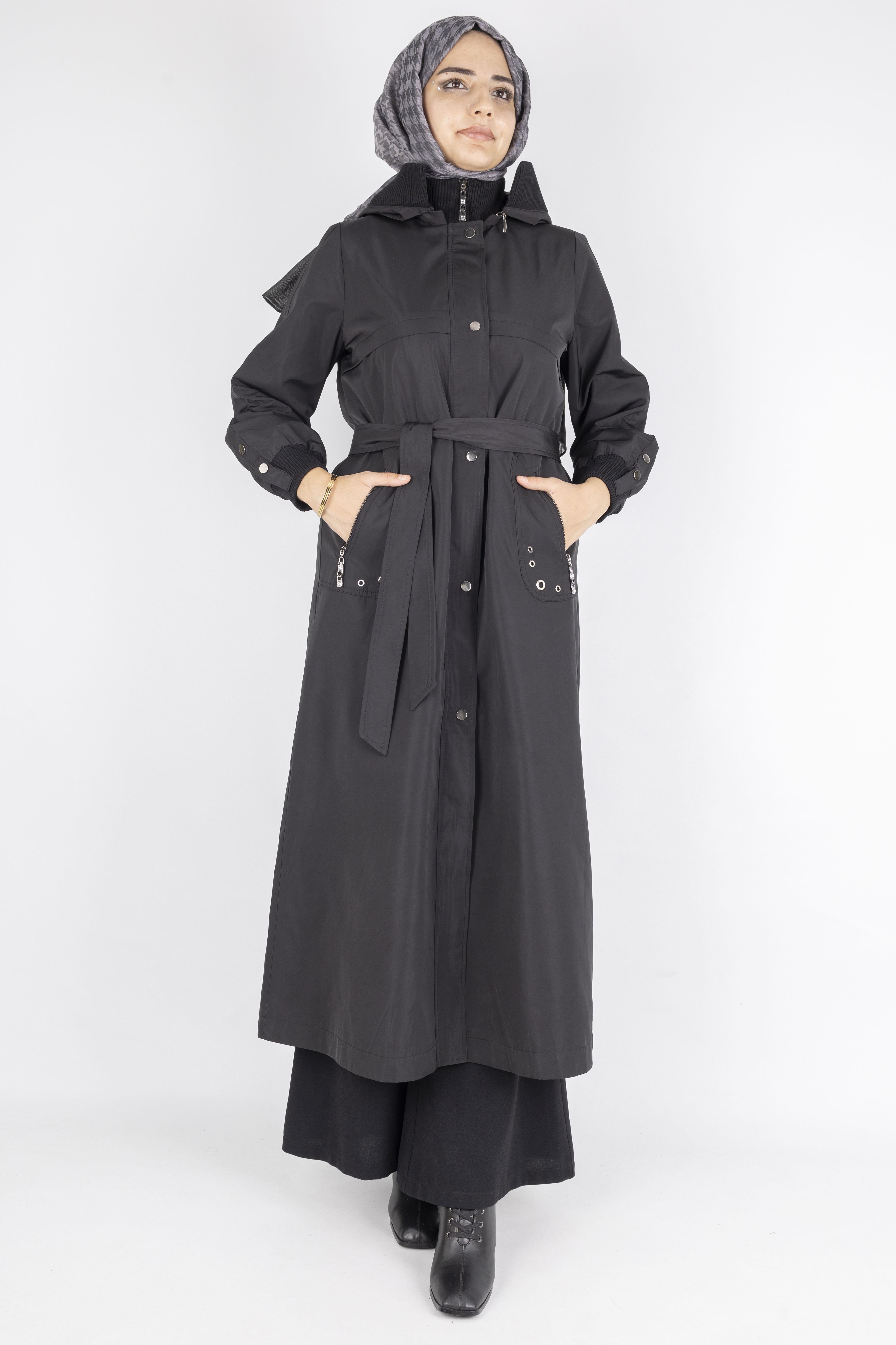 Orhan Store Astarlı Yağmurluk Siyah OTW1583