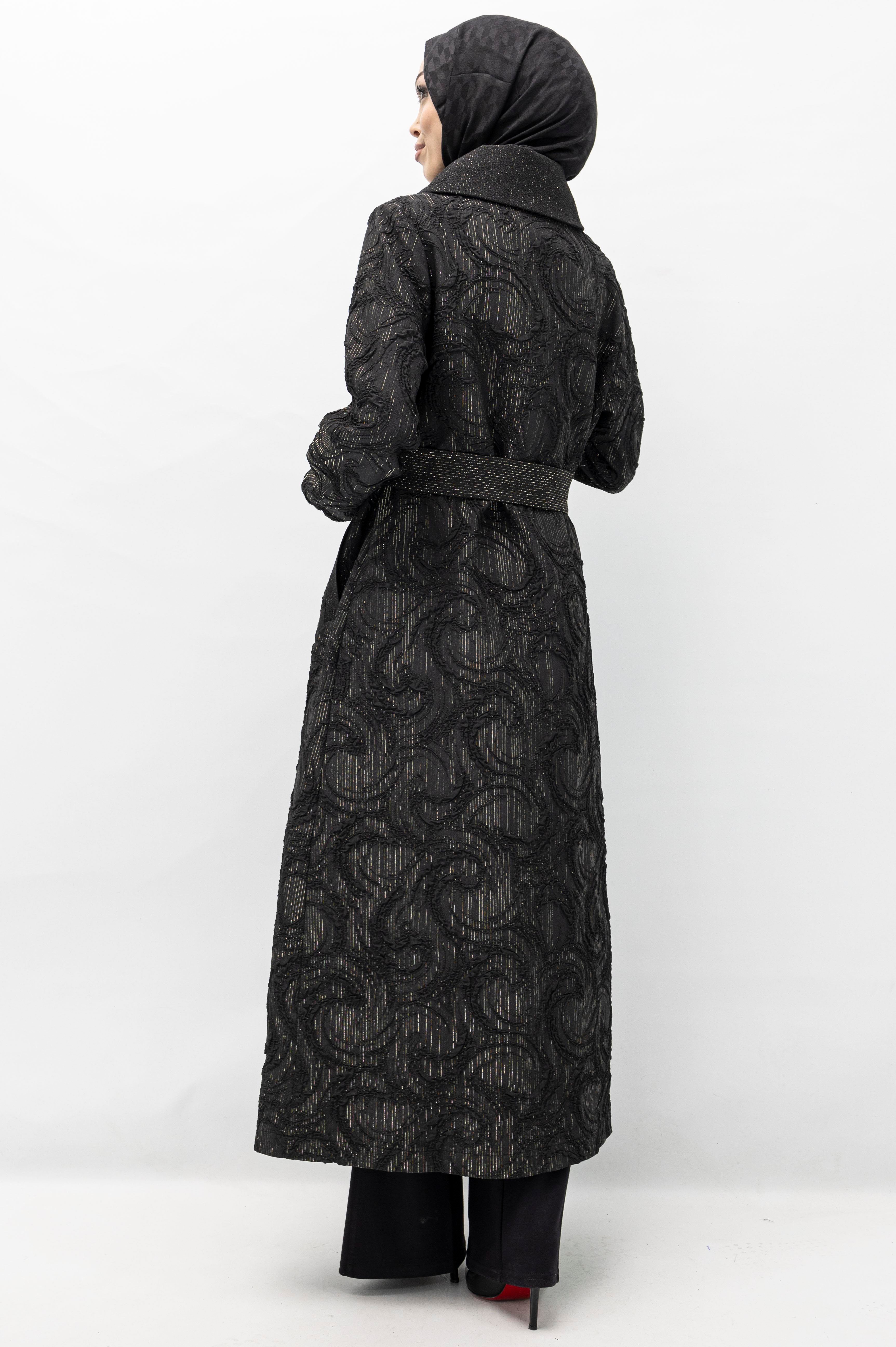 Orhan Store Büyük Beden Jakar Kap Siyah OTW1531