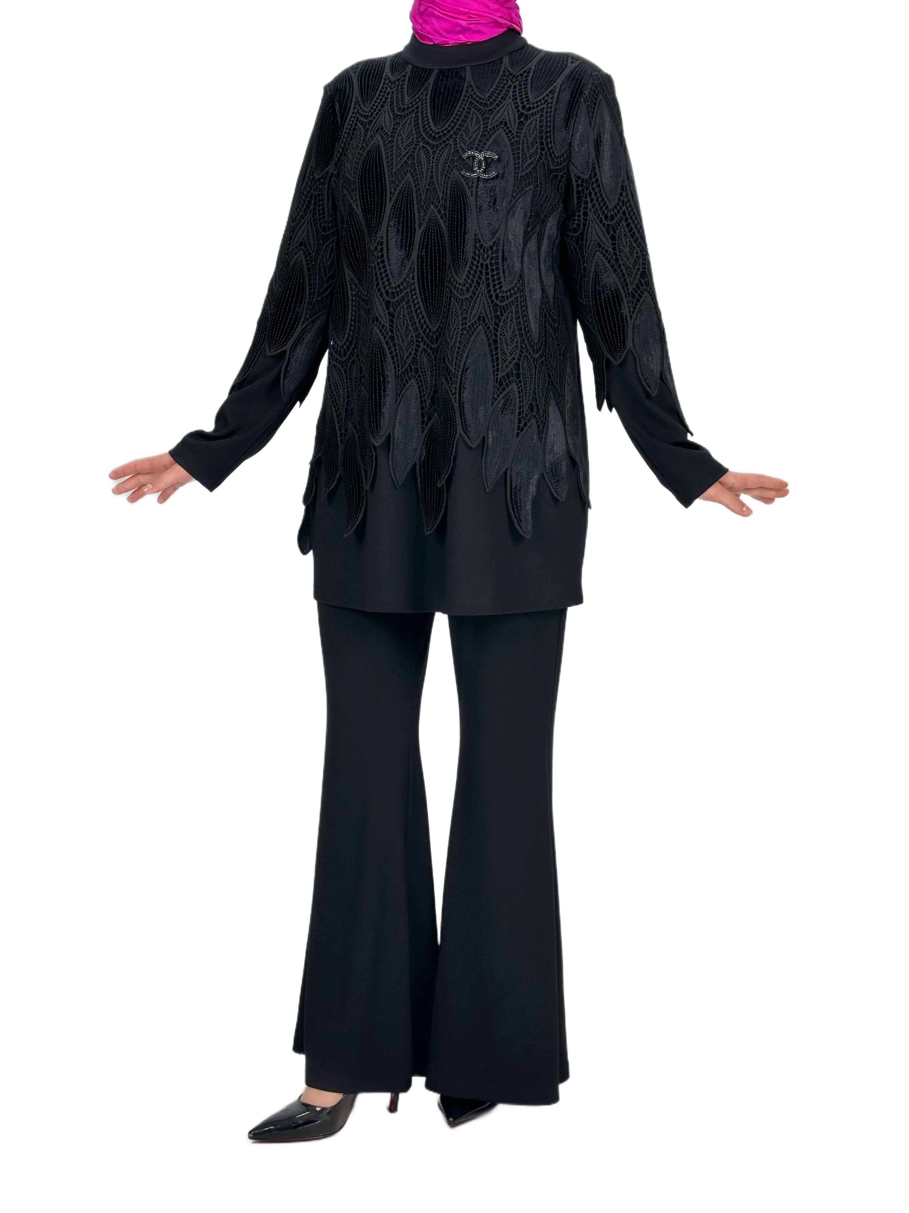 Orhan Store Çelik Örme Pantolonlu Takım Siyah OTW1882