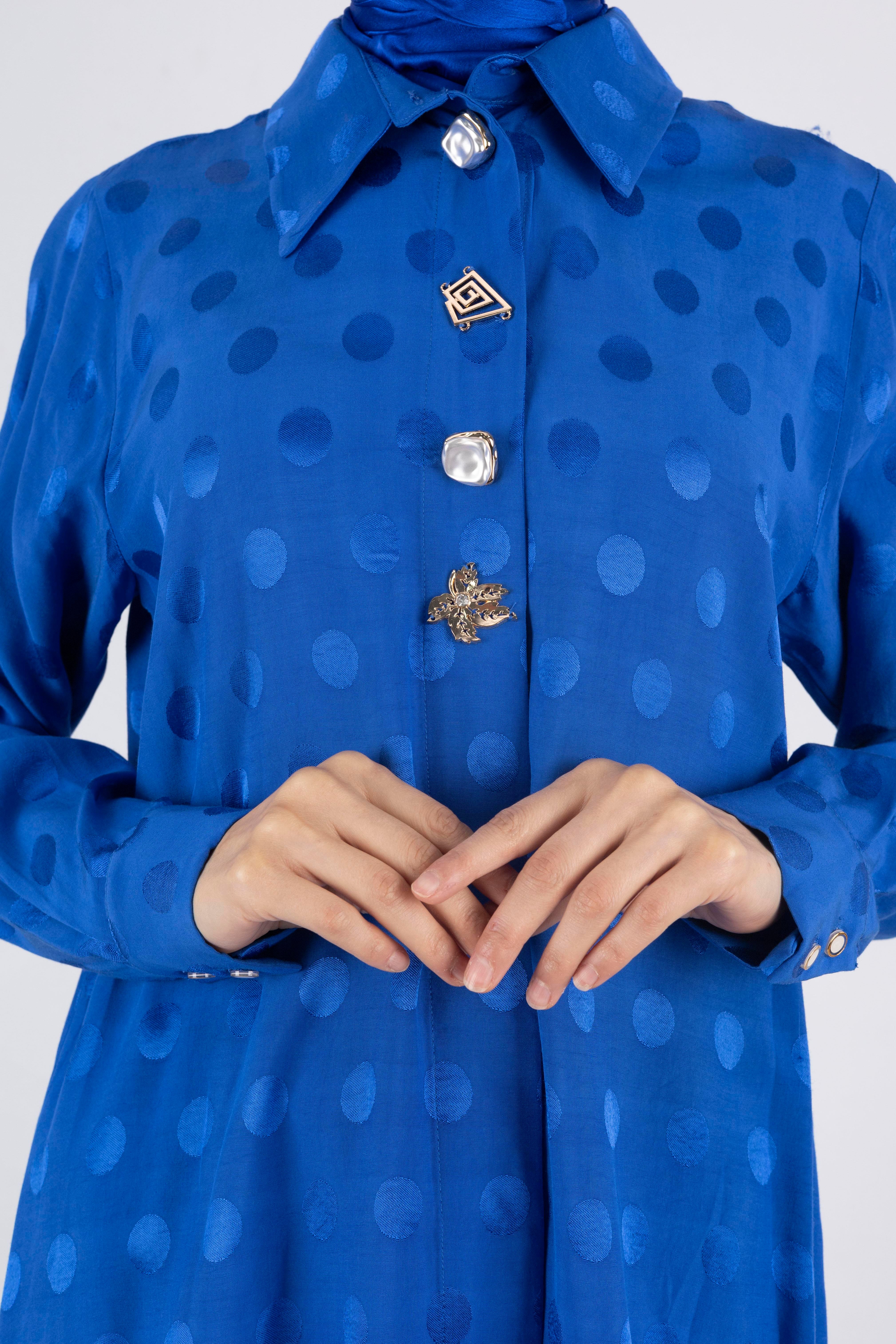 Orhan Store Jakar Pantolonlu Takım Saks OTW2152