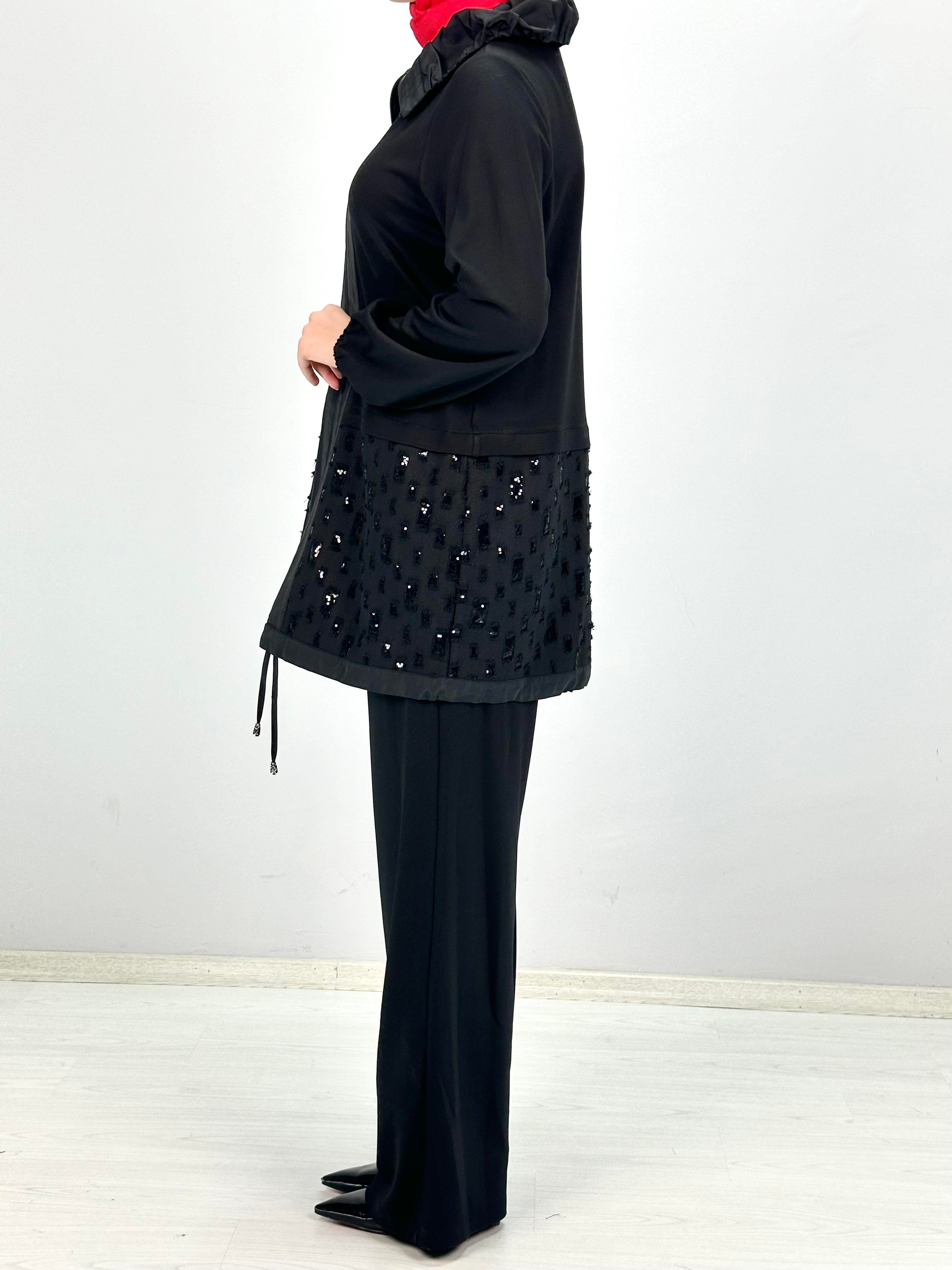 Orhan Store Pantolonlu Takım Siyah OTW2209