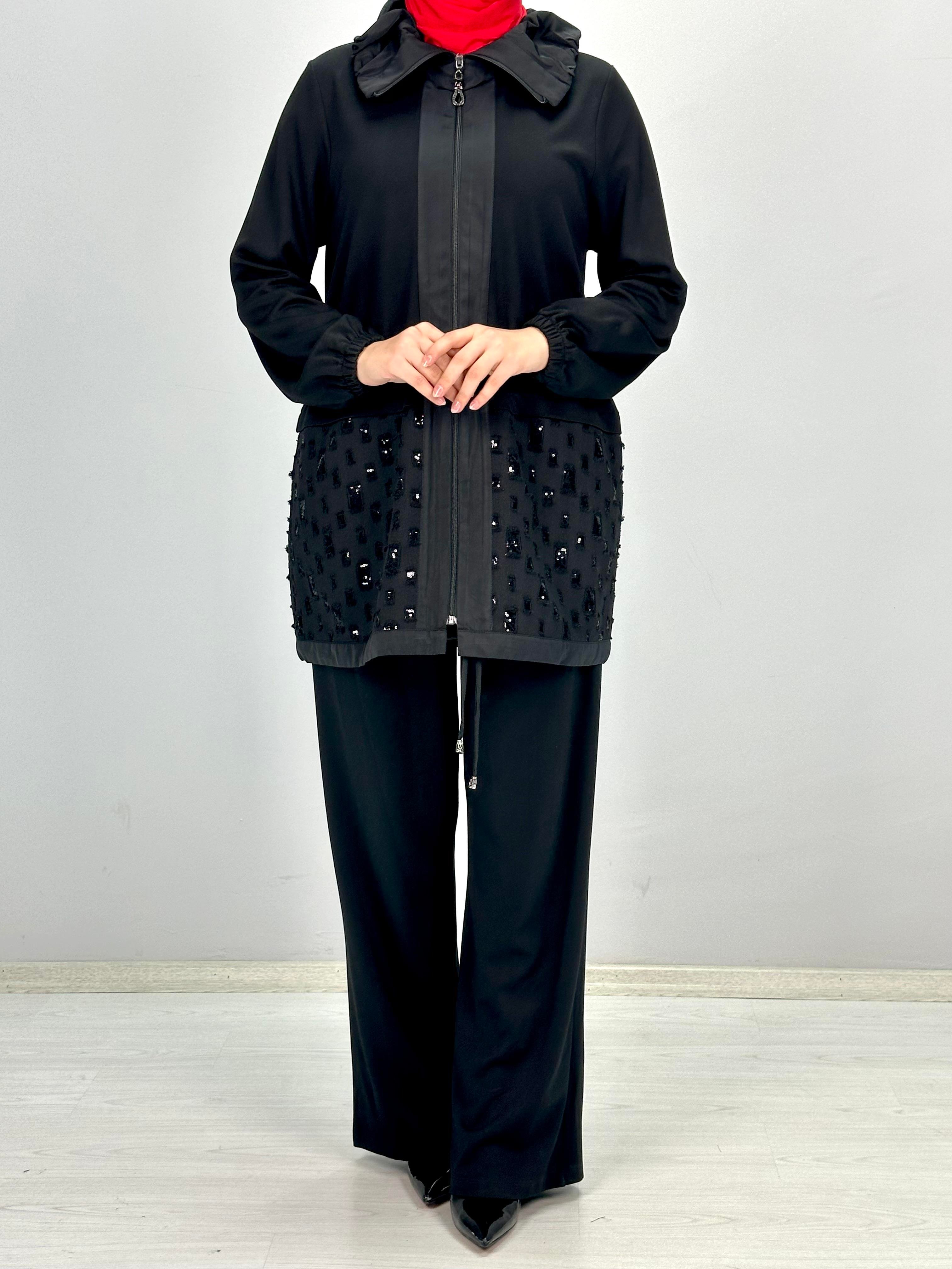 Orhan Store Pantolonlu Takım Siyah OTW2209
