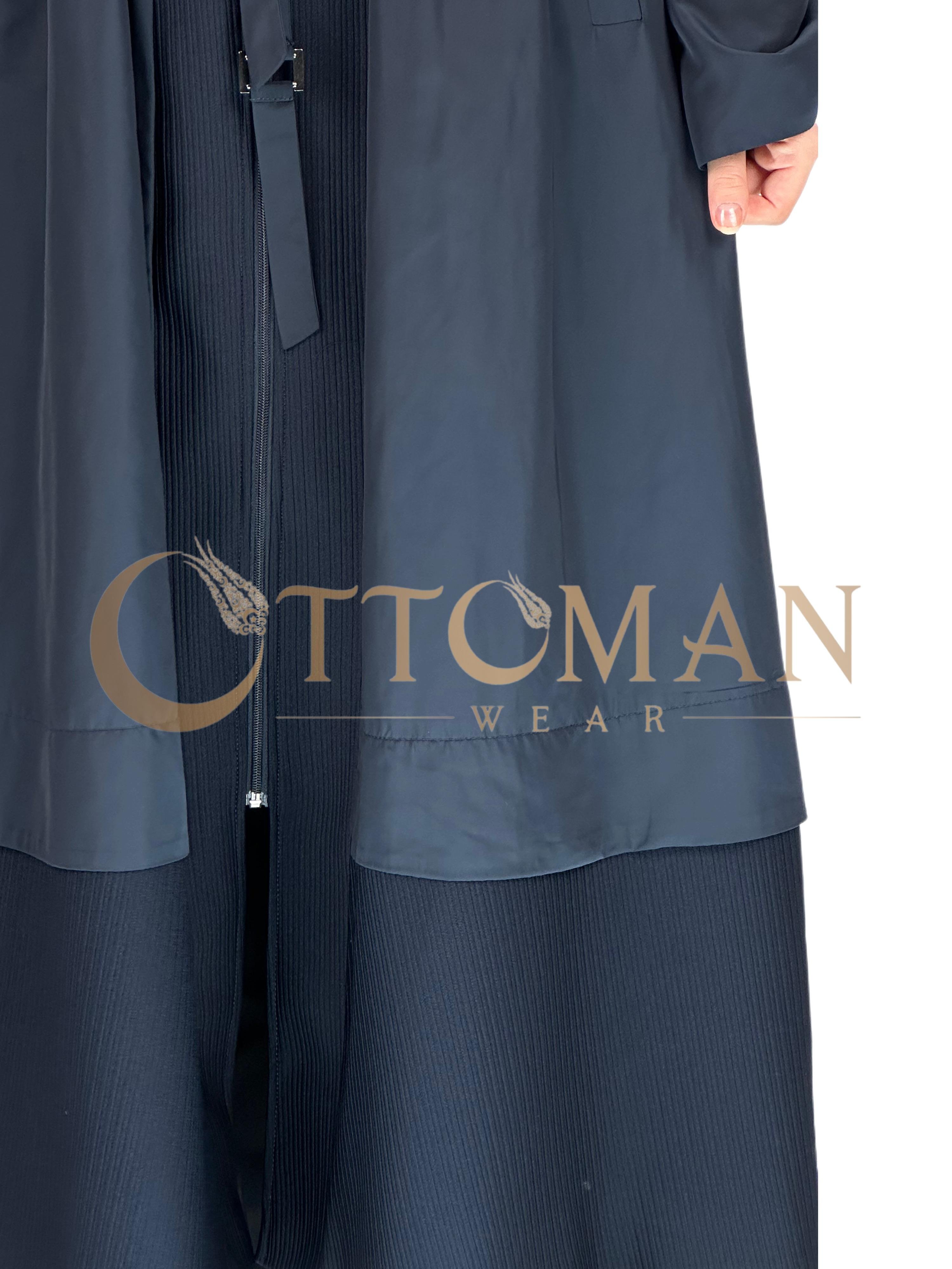 Orhan Store Paraşüt Kumaş Detaylı Kap Lacivert OTW1401