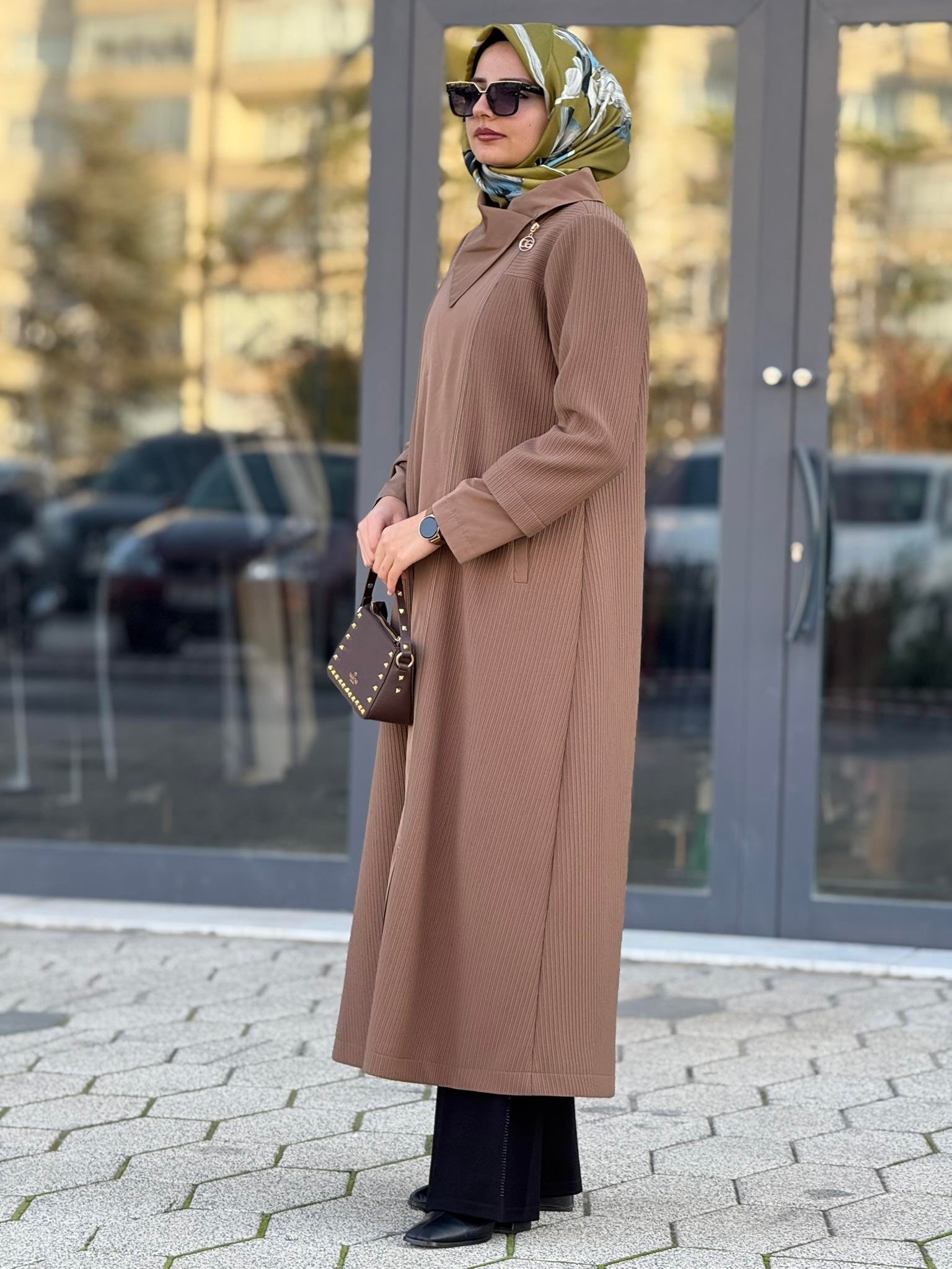 Orhan Store Şal Yaka Mevsimlik Uzun Kap Vizon OTW1584