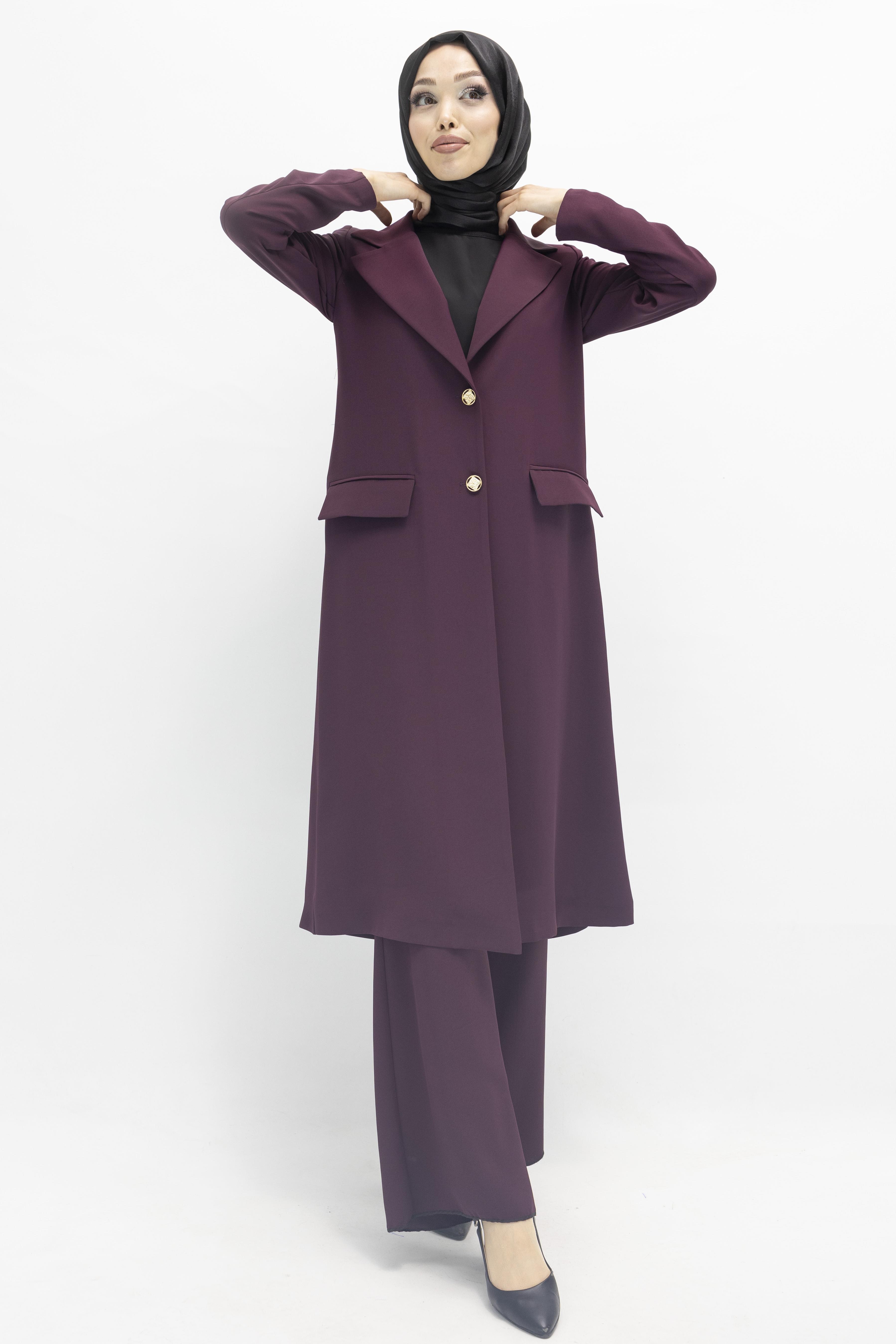 Ottoman Astarsız Blazer Takım Bordo OTW2043