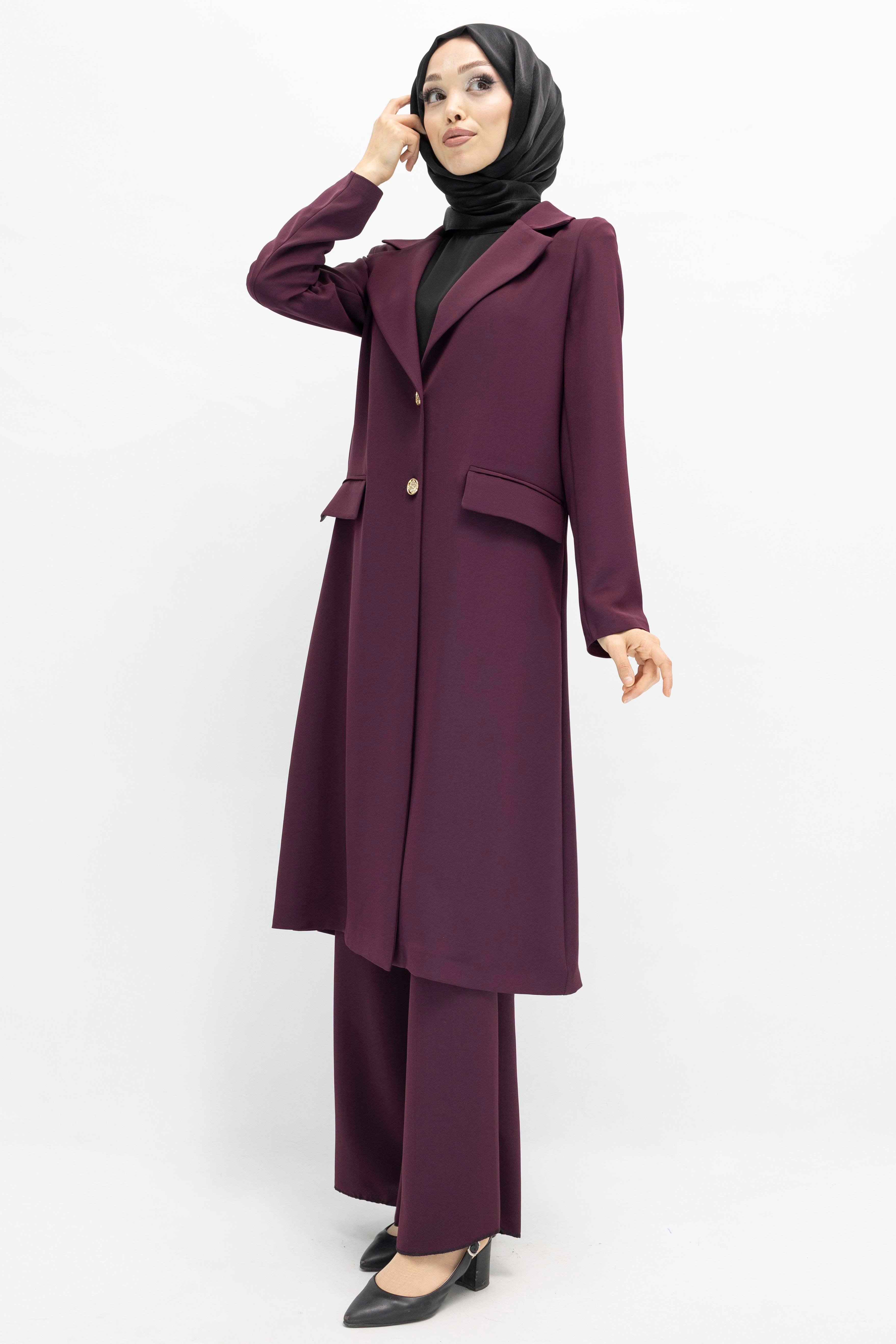 Ottoman Astarsız Blazer Takım Bordo OTW2043