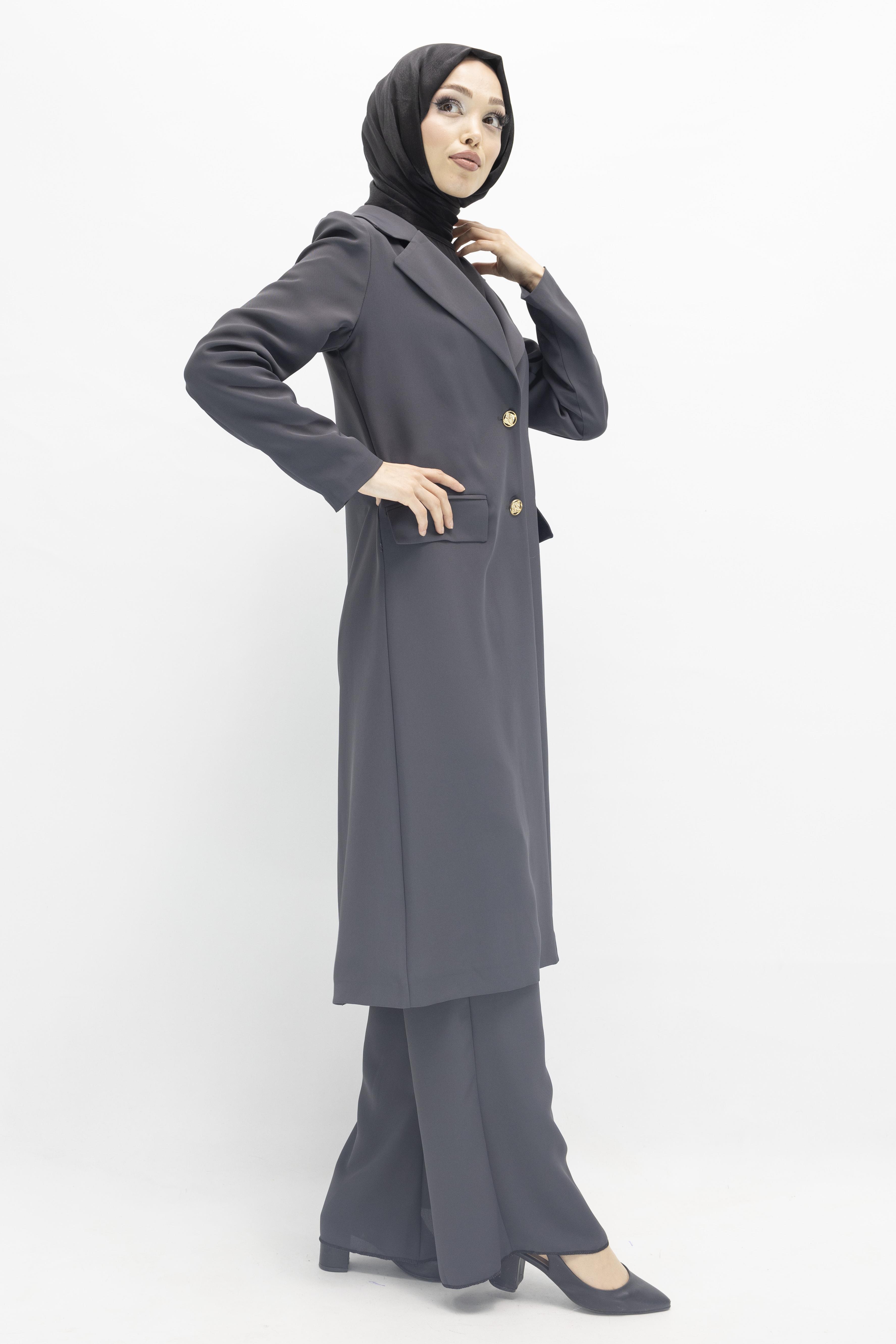 Ottoman Astarsız Blazer Takım Gri OTW2043