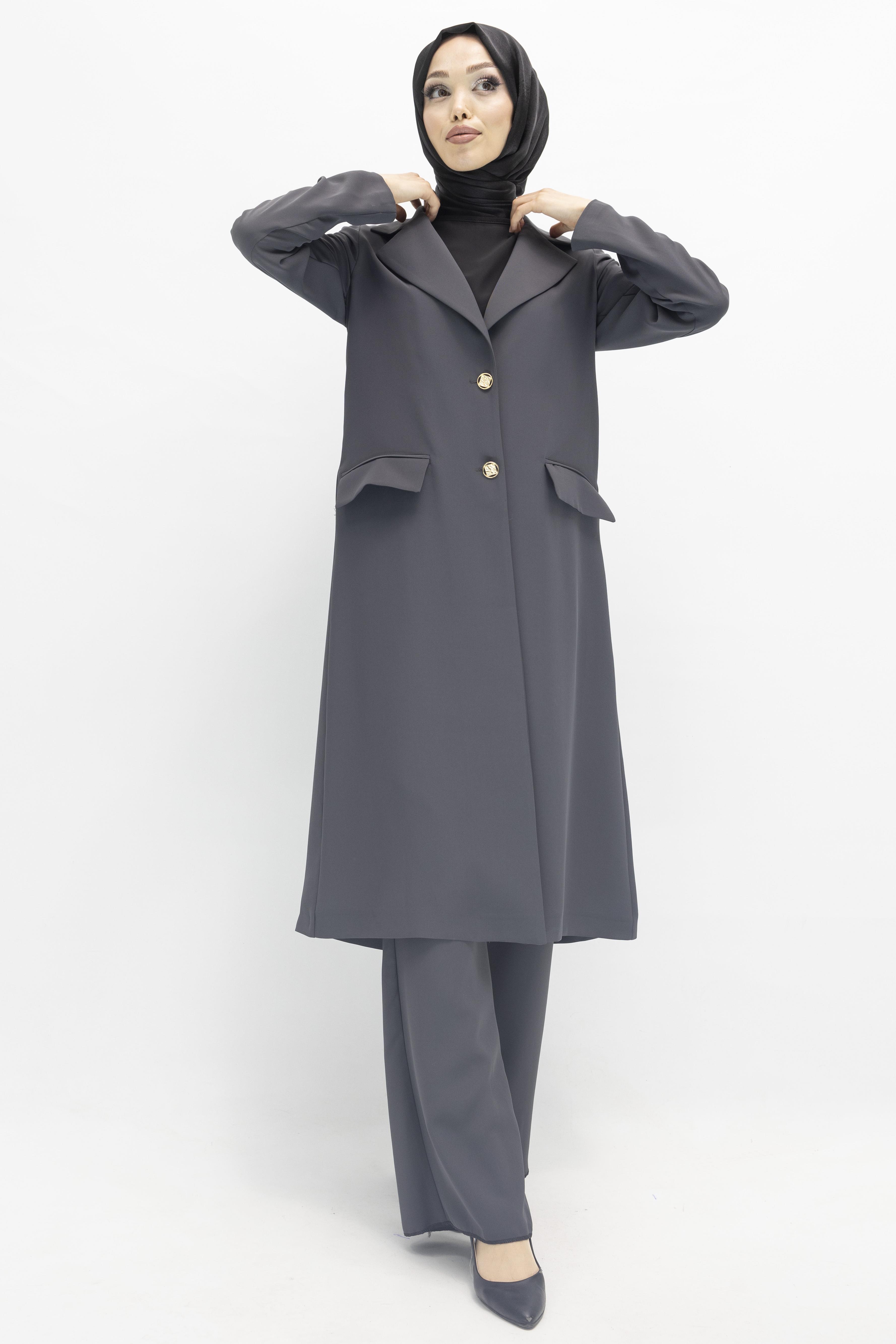 Ottoman Astarsız Blazer Takım Gri OTW2043