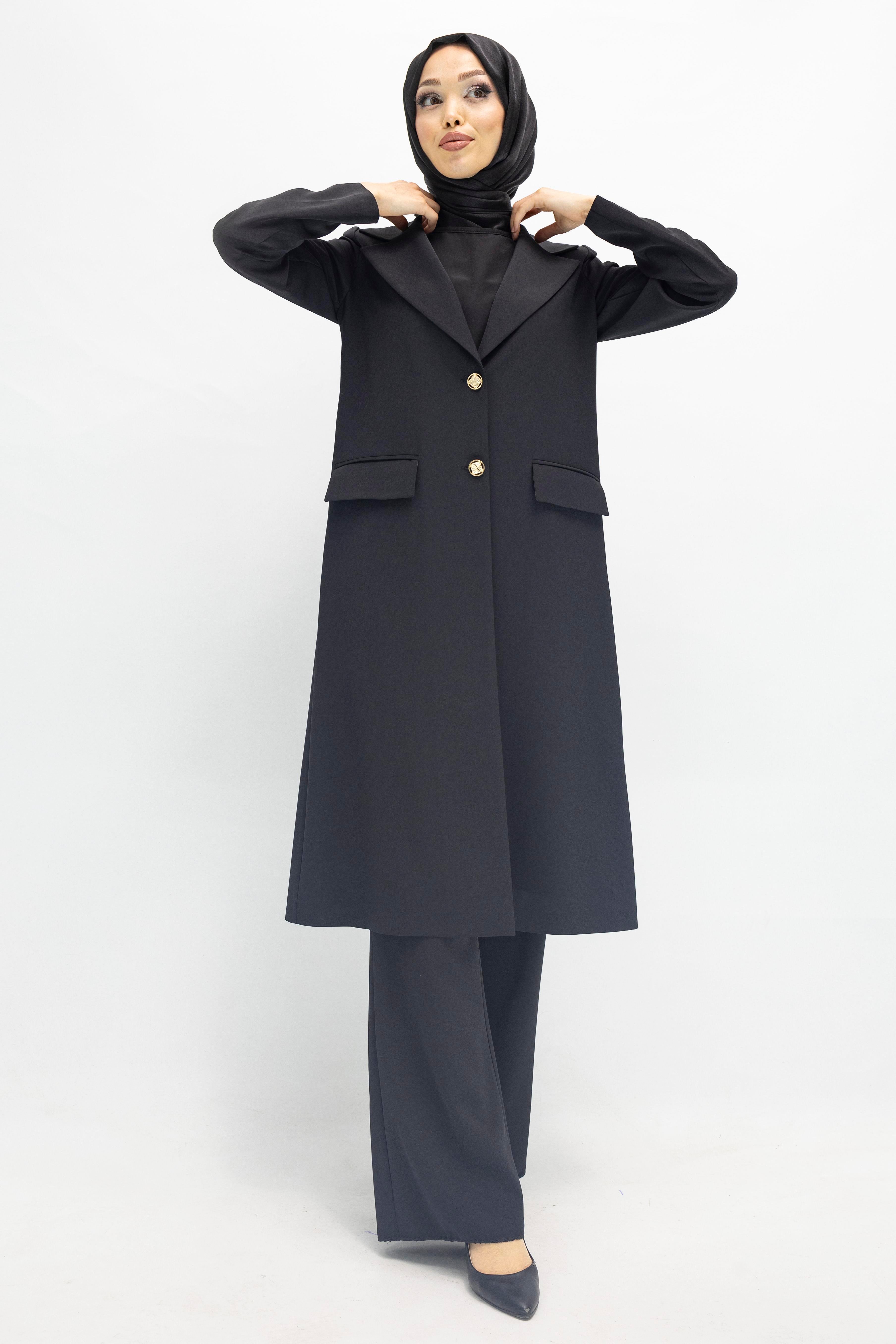 Ottoman Astarsız Blazer Takım Siyah OTW2043