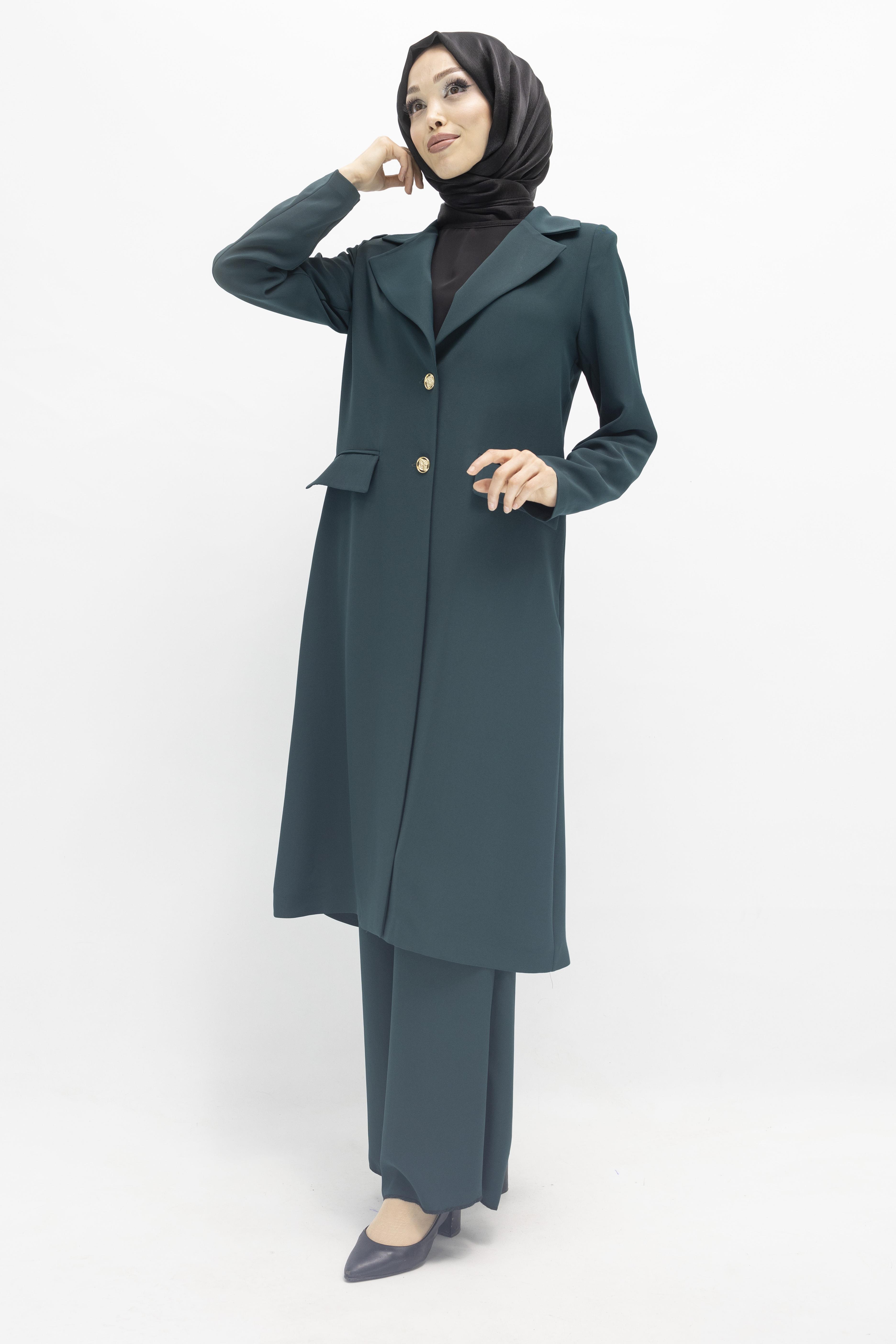 Ottoman Astarsız Blazer Takım Zümrüt OTW2043