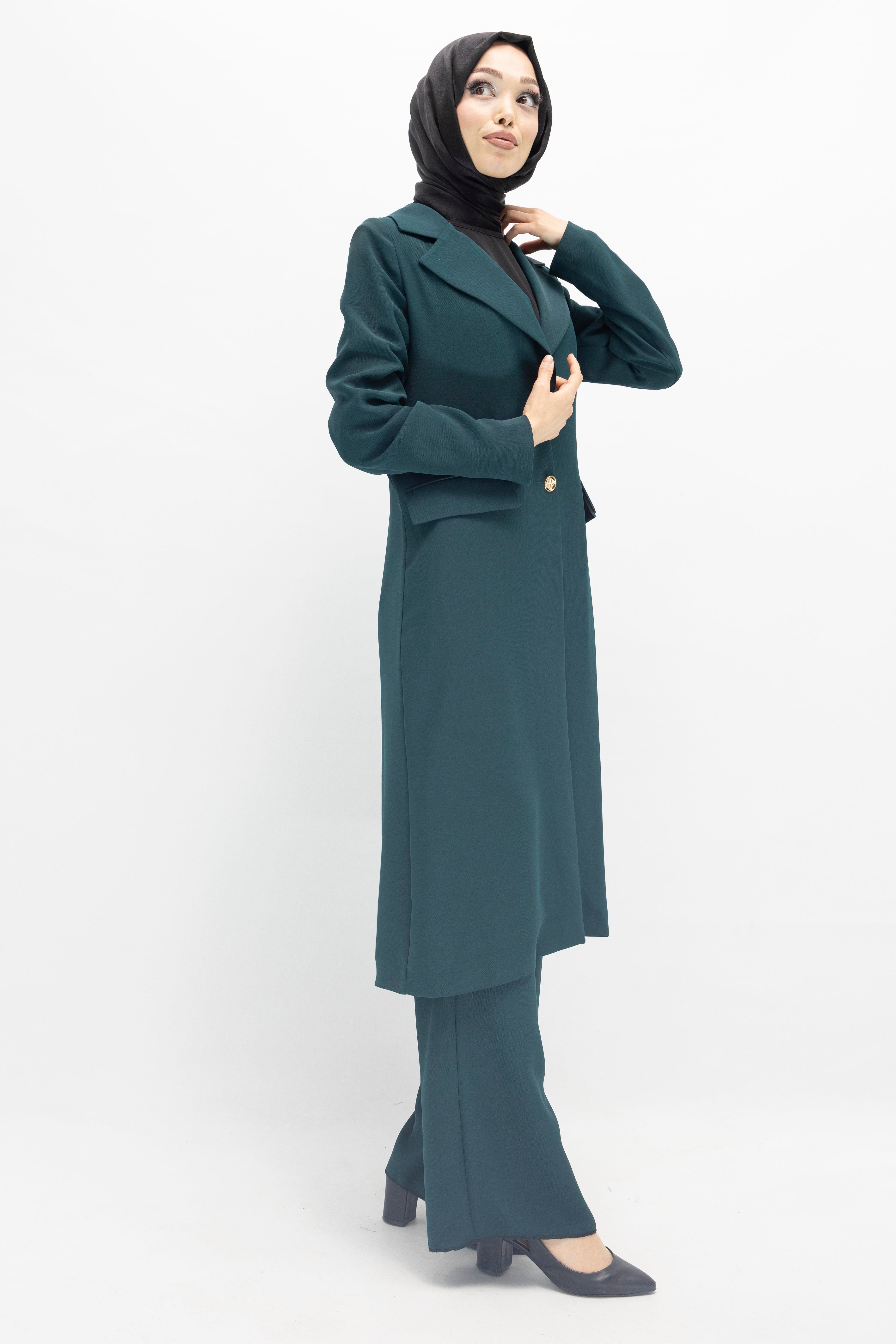 Ottoman Astarsız Blazer Takım Zümrüt OTW2043