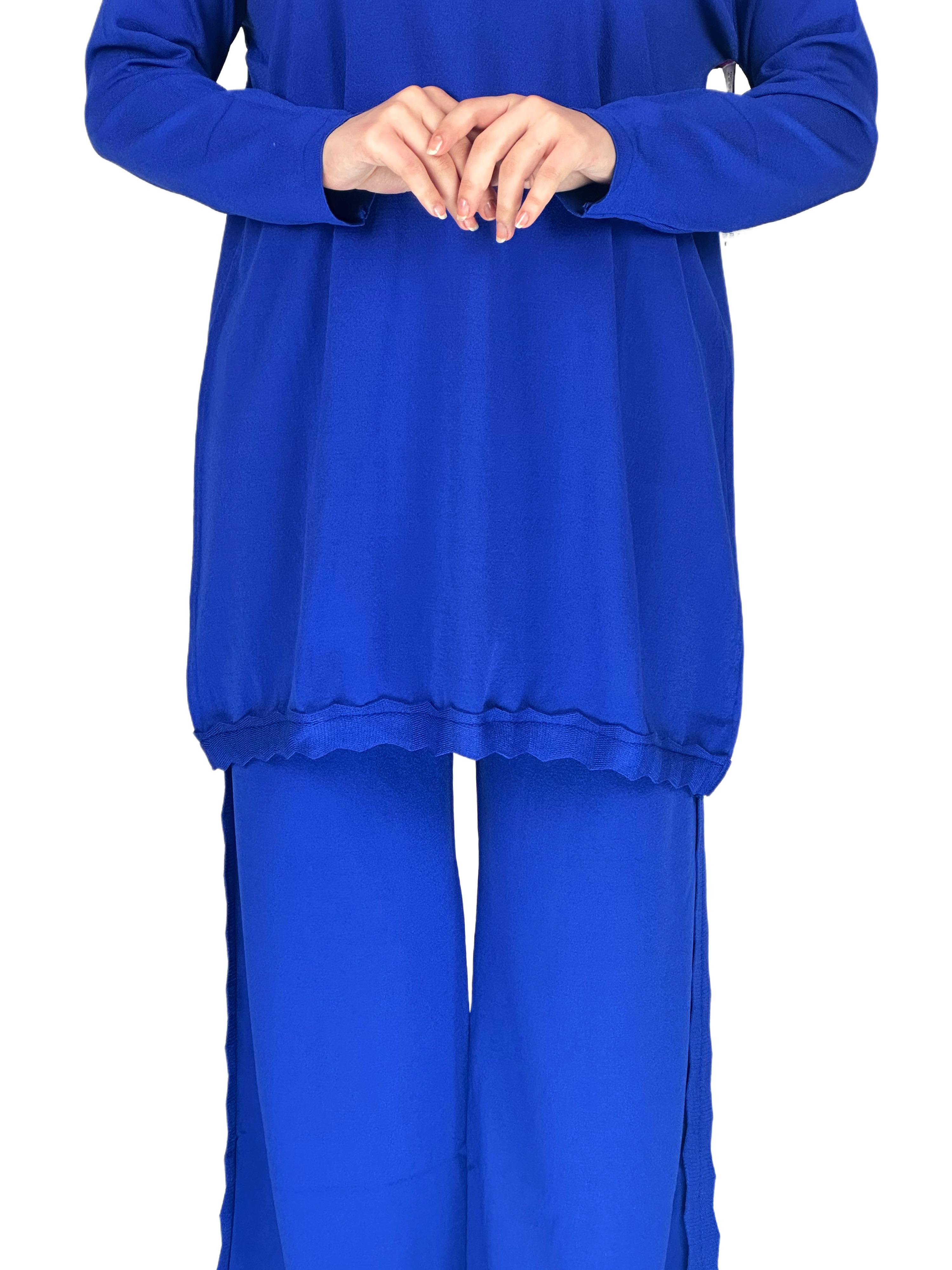 OTW129 Merserize Triko Takım Saks