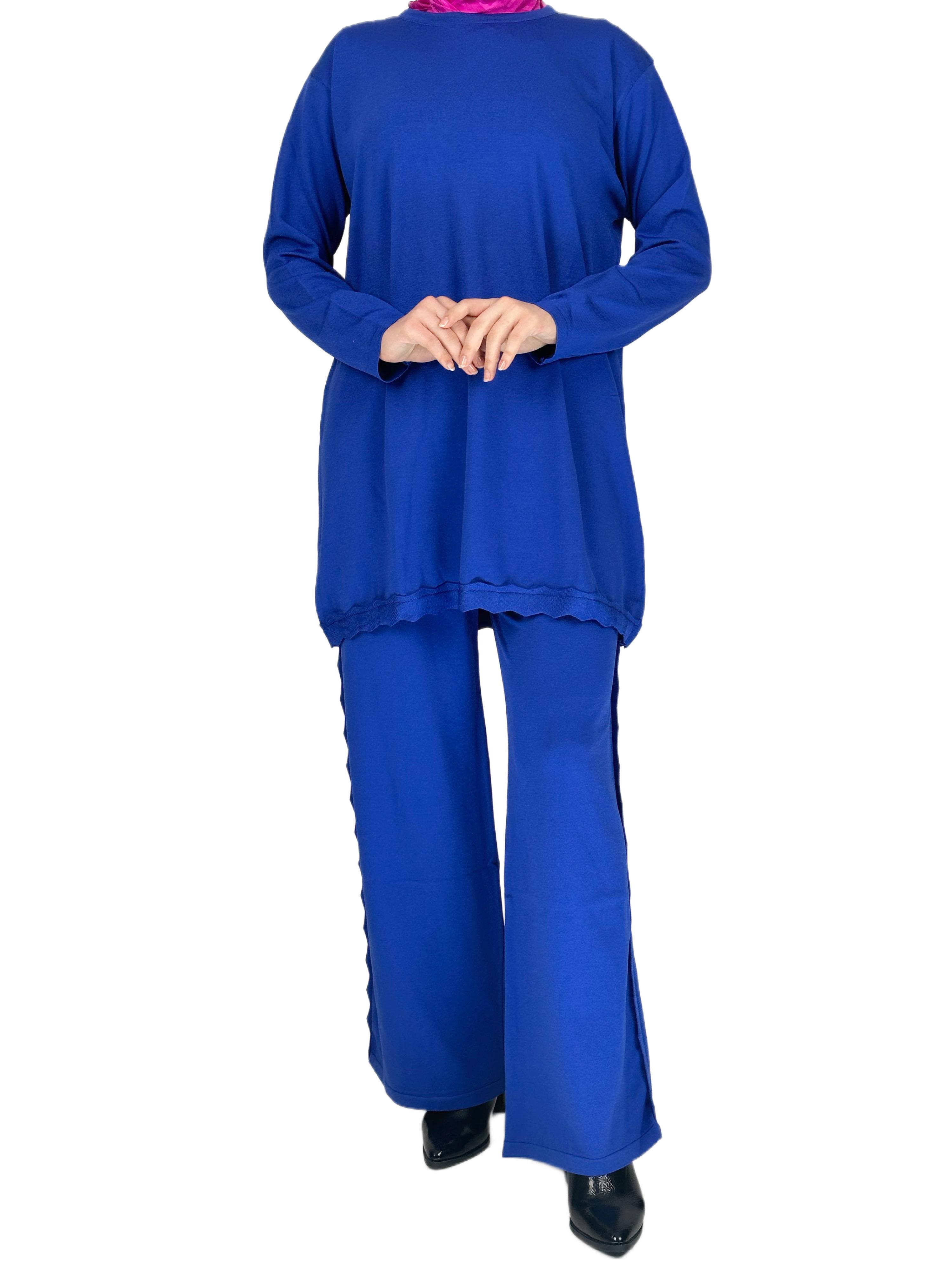 OTW129 Merserize Triko Takım Saks