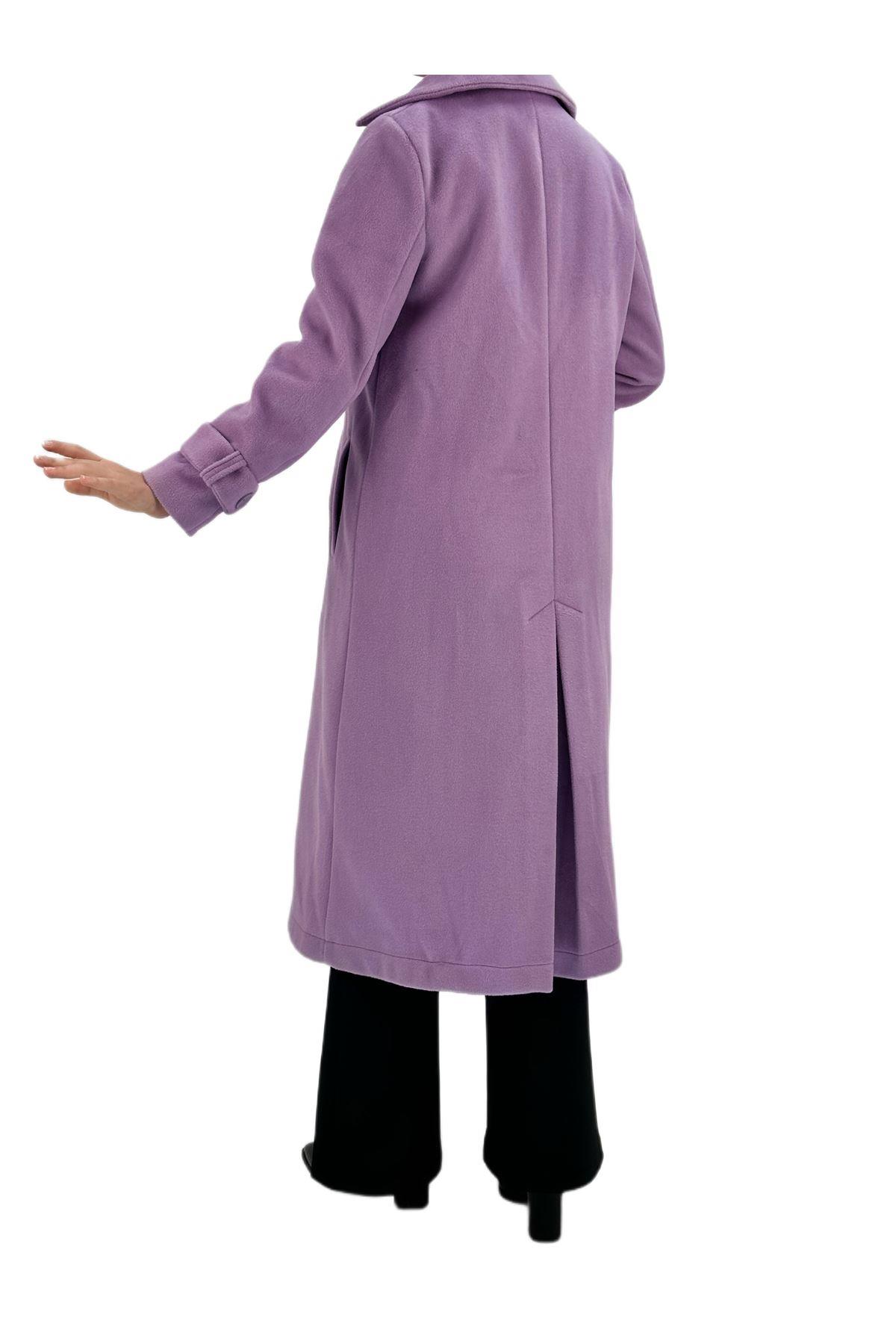 OTW15038 Kaşe Kaban Lila