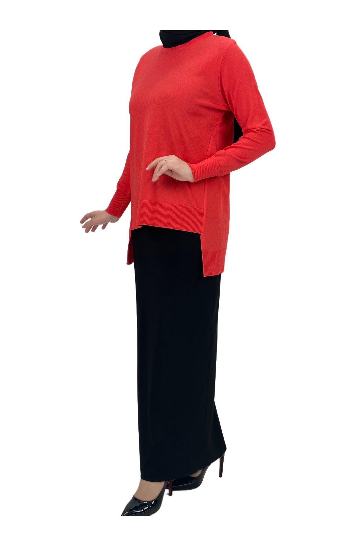 OTW1666 Merserize Triko Bluz Mercan