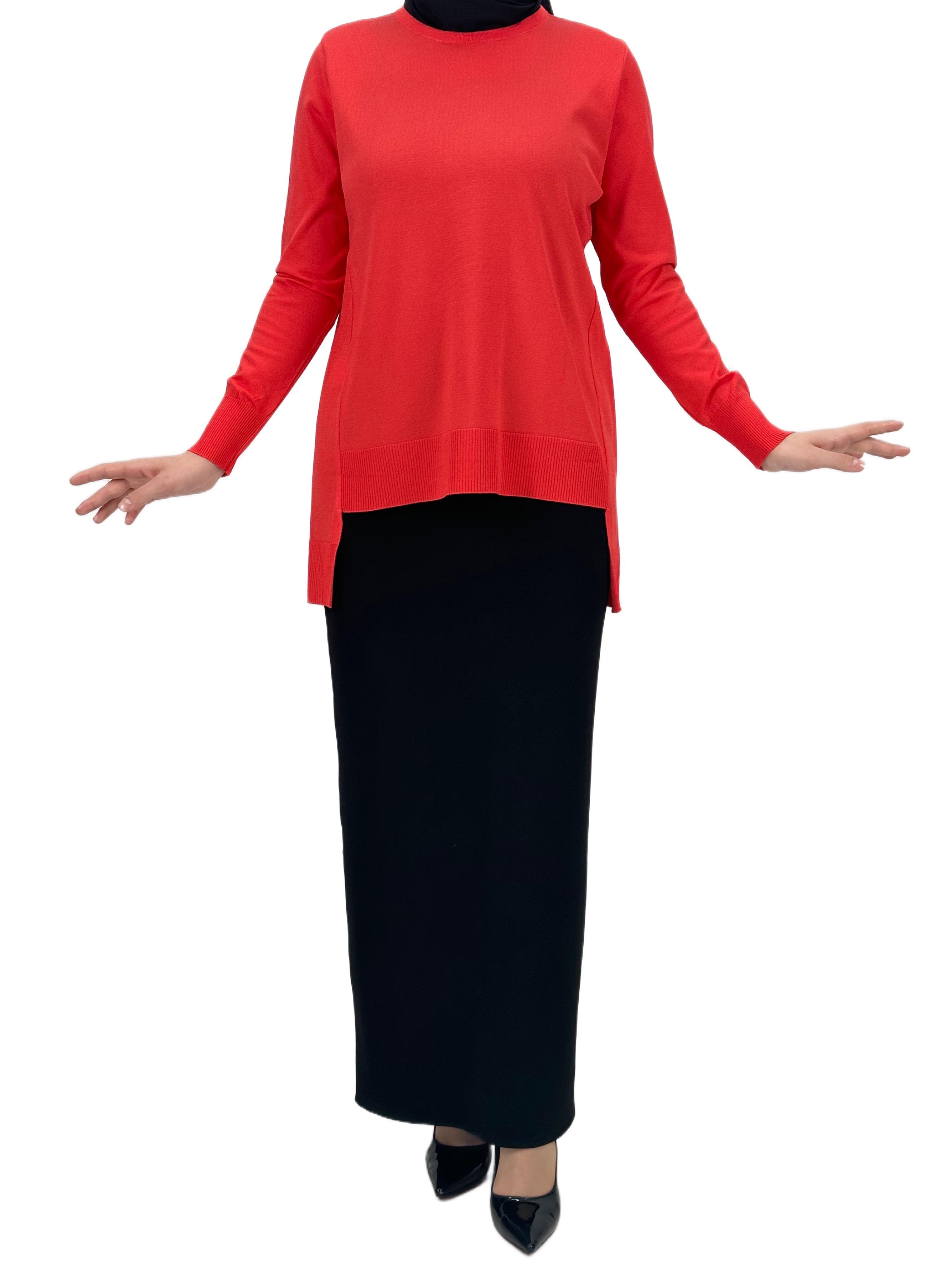 OTW1666 Merserize Triko Bluz Mercan