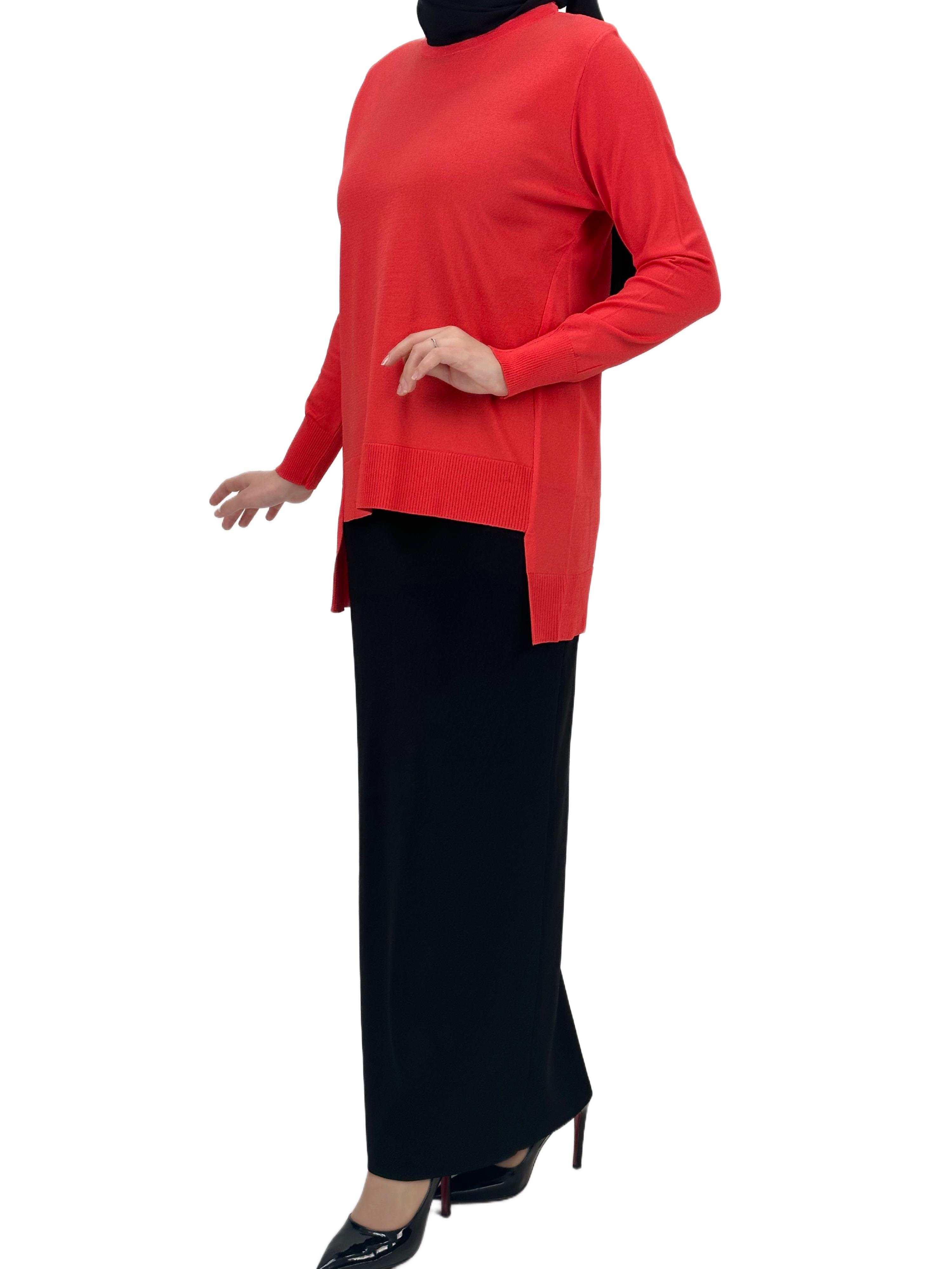 OTW1666 Merserize Triko Bluz Mercan
