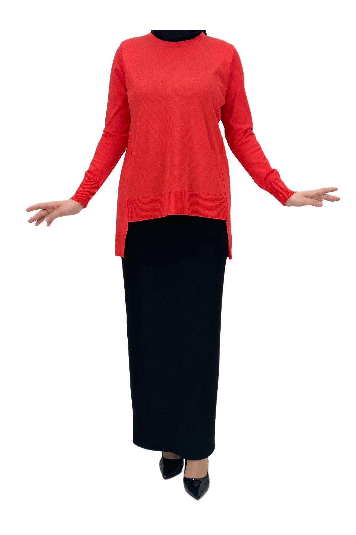 OTW1666 Merserize Triko Bluz Mercan