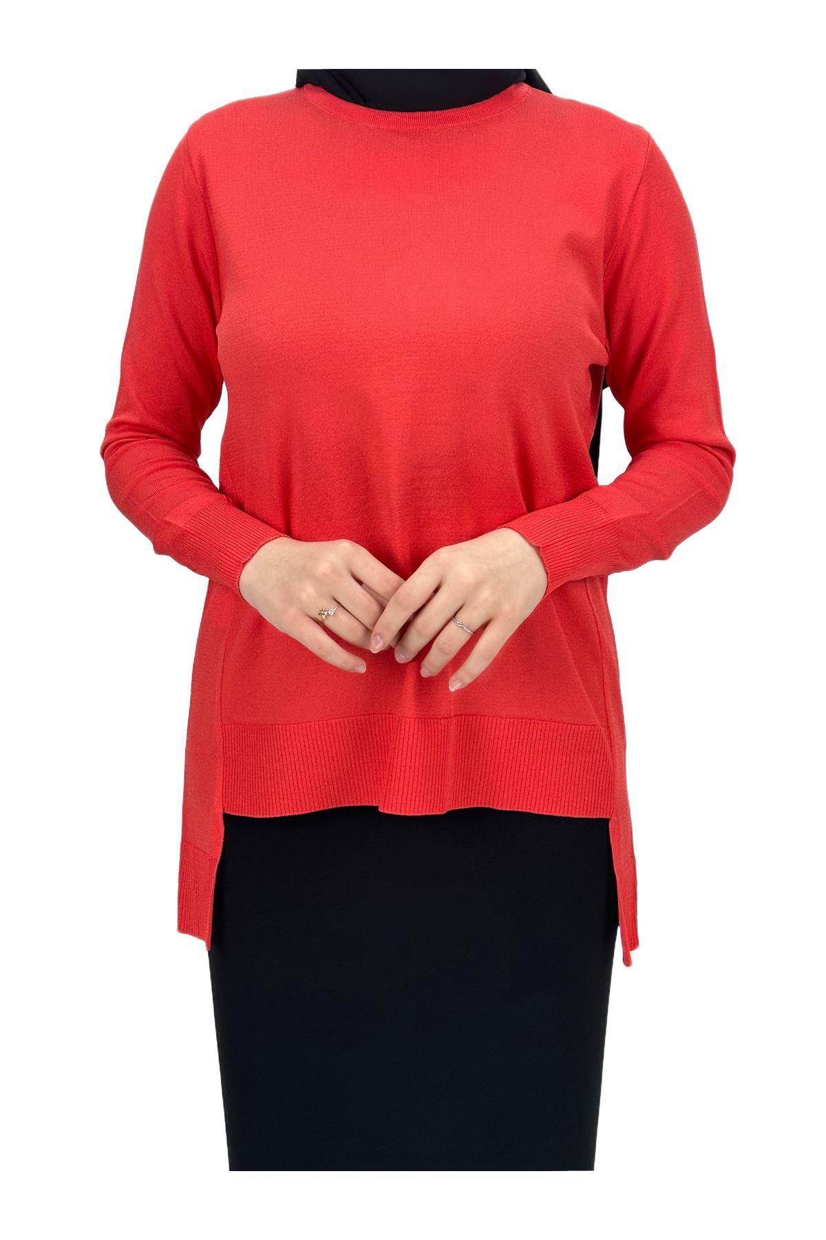 OTW1666 Merserize Triko Bluz Mercan