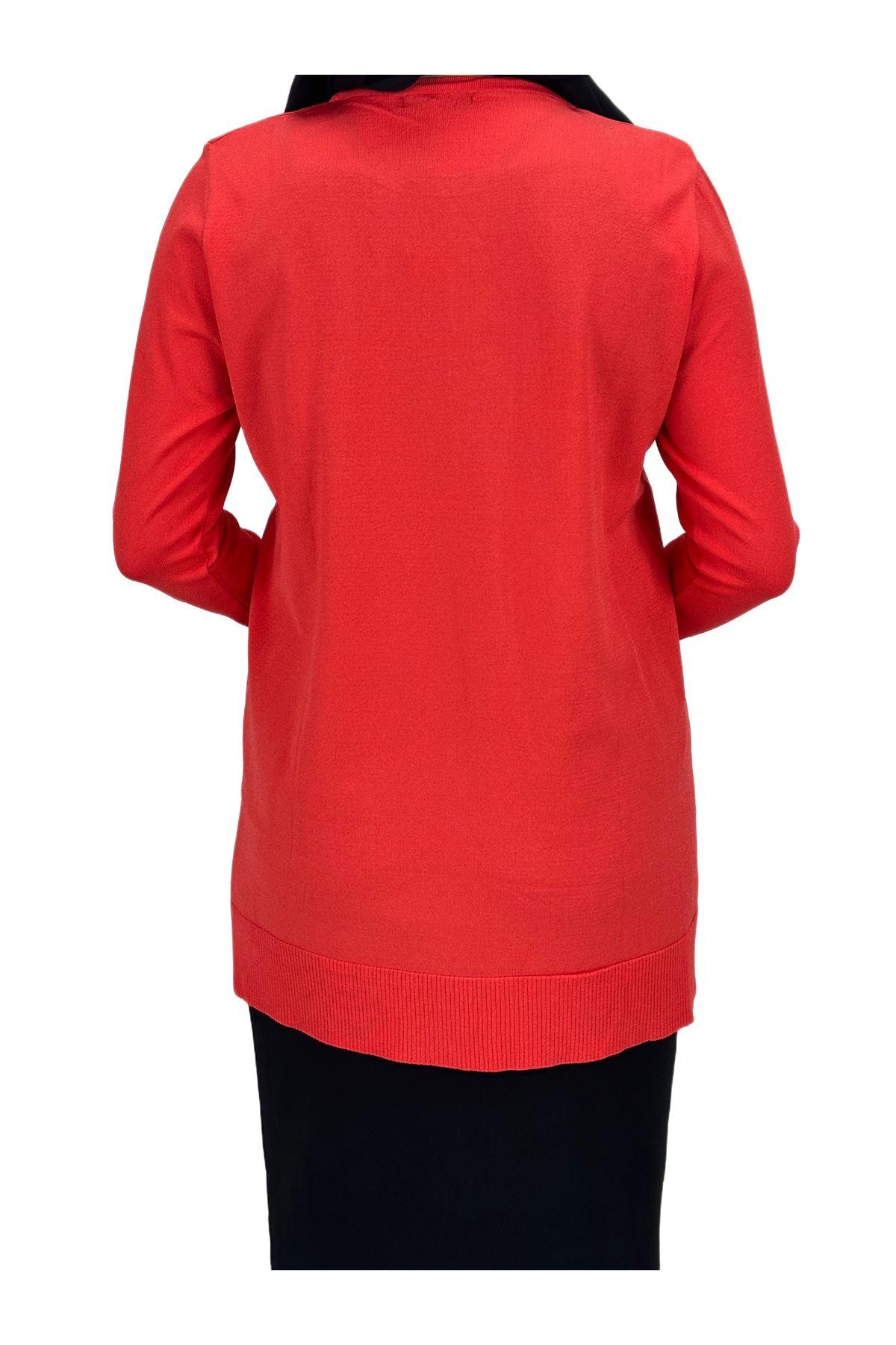 OTW1666 Merserize Triko Bluz Mercan